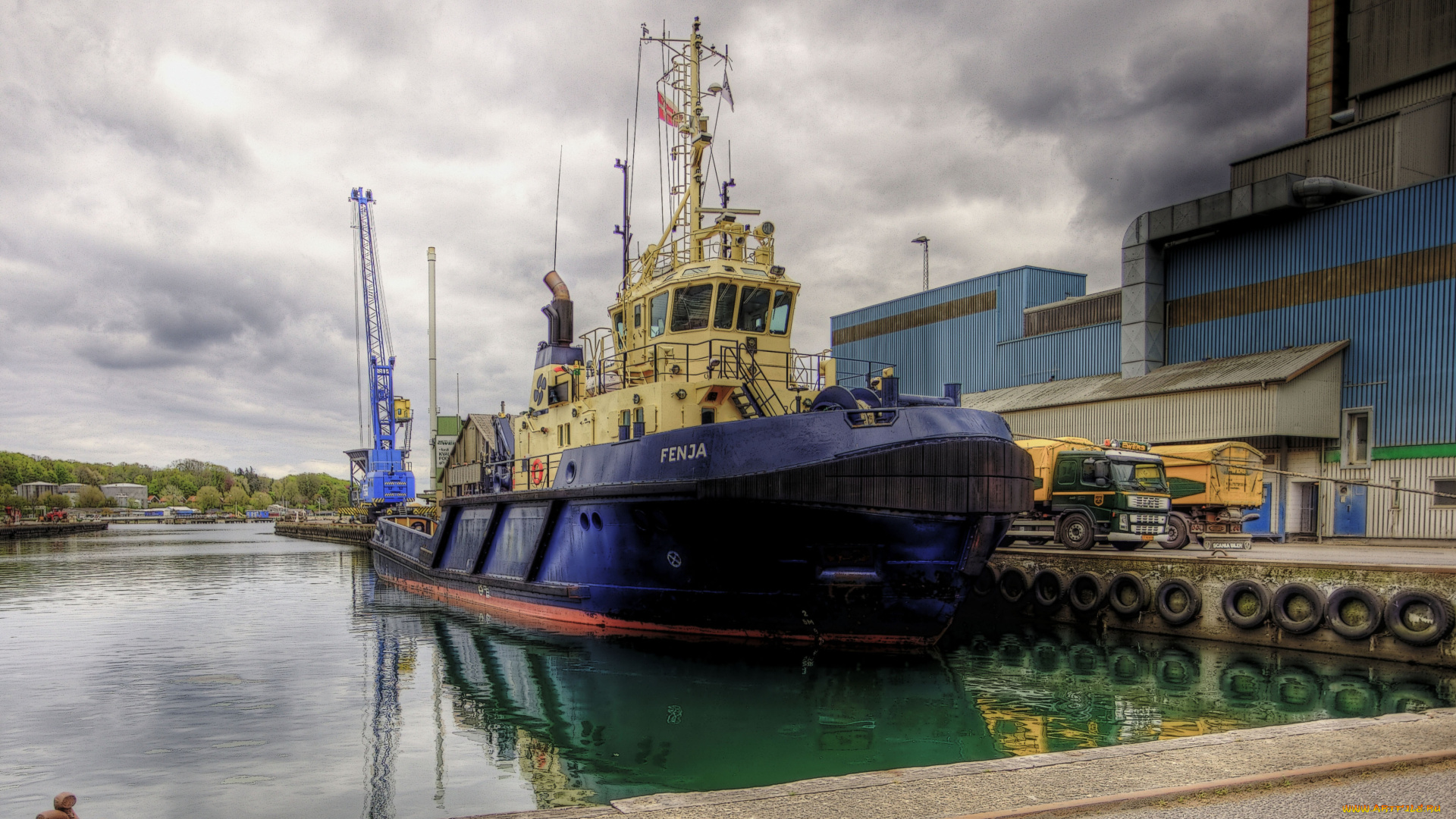 корабли, порты, причалы, буксир