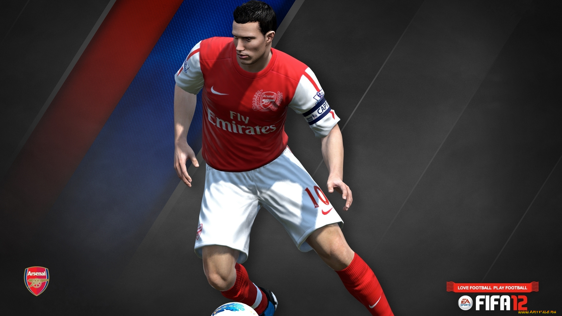 спорт, 3d, рисованные, мяч, van, persie, футбол, fifa, 2012