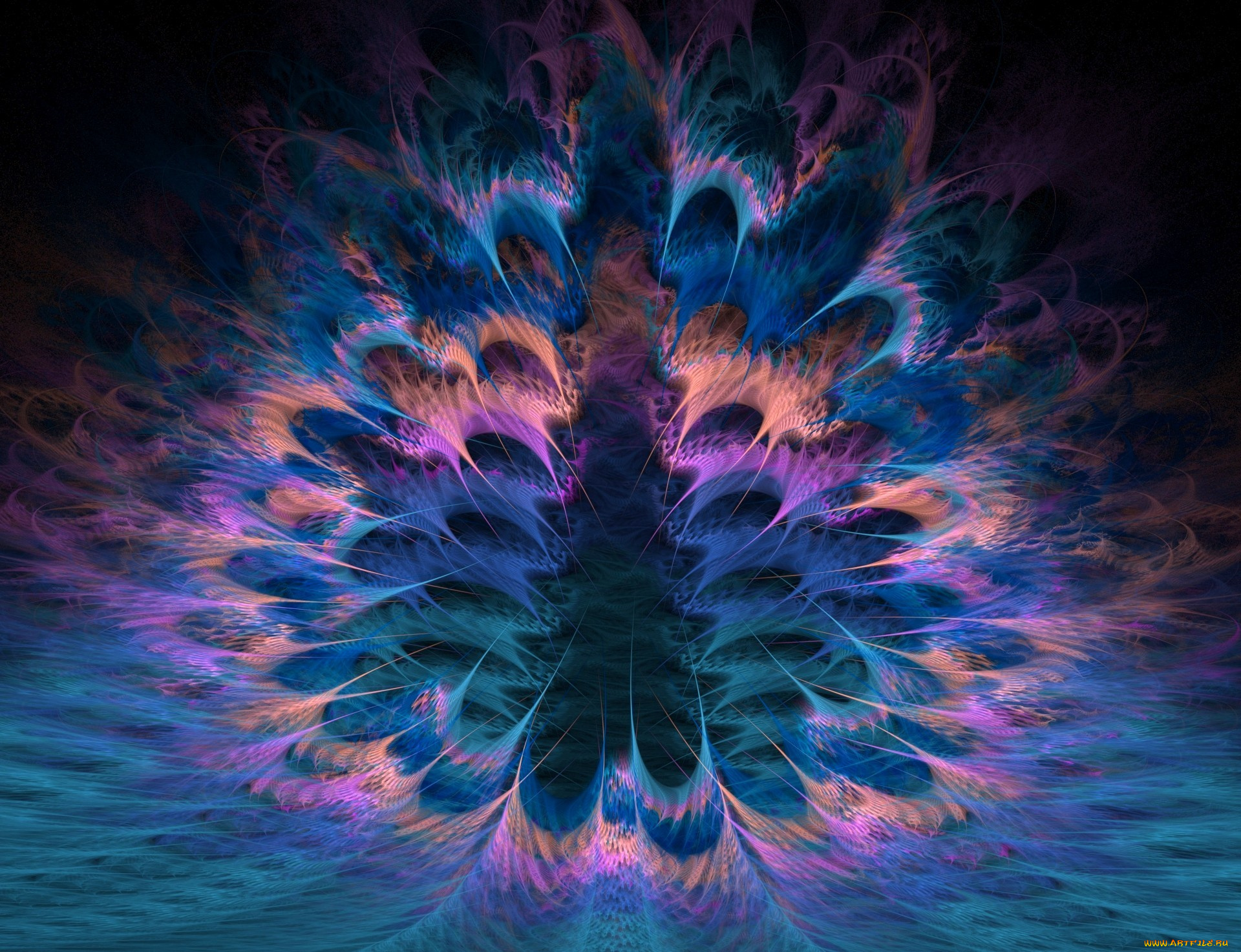 3д, графика, fractal, фракталы, узор, цвета, фон