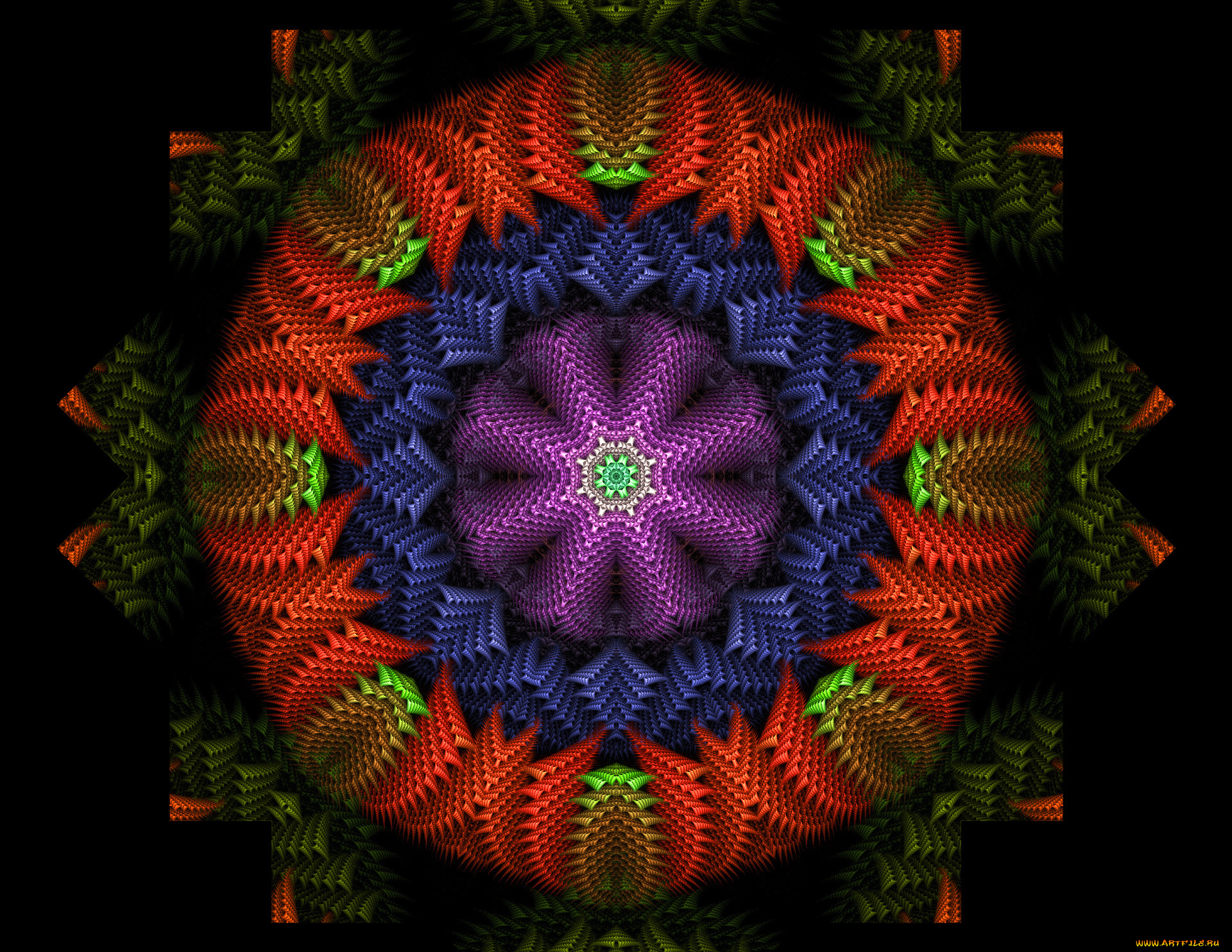 3д, графика, fractal, фракталы, фон, цвета, узор