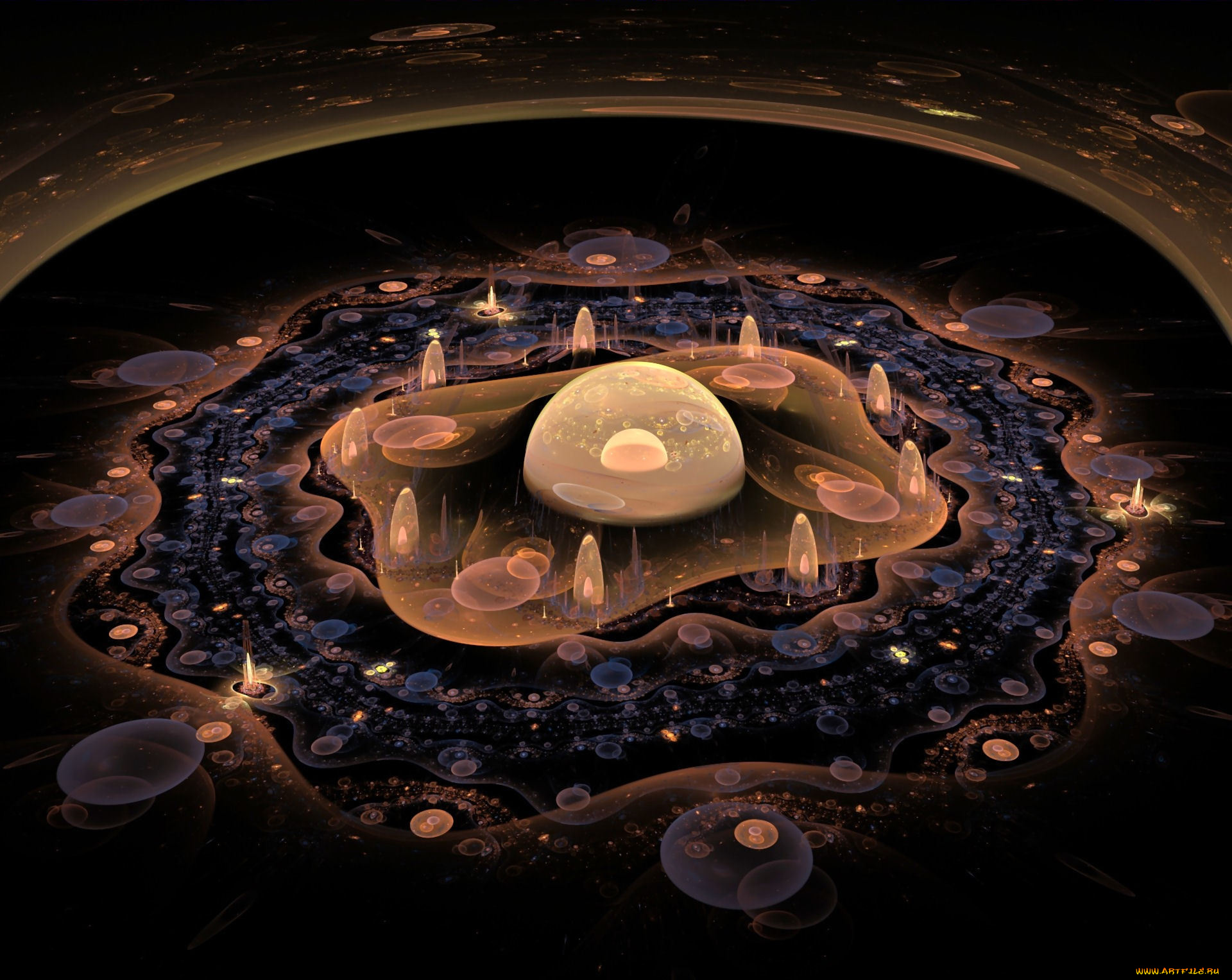 3д, графика, fractal, фракталы, узор, цвета, фон