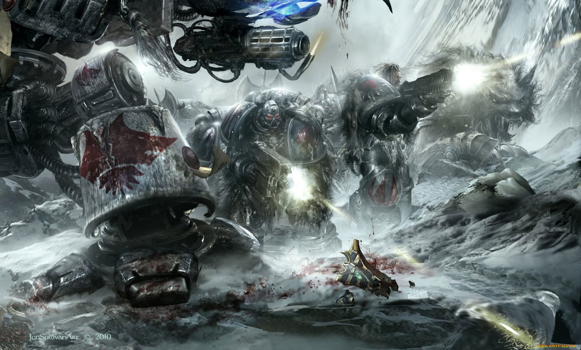 warhammer, 40000, видео, игры, 40k, дредноут, space, wolves, космические, десантники, волки, волк