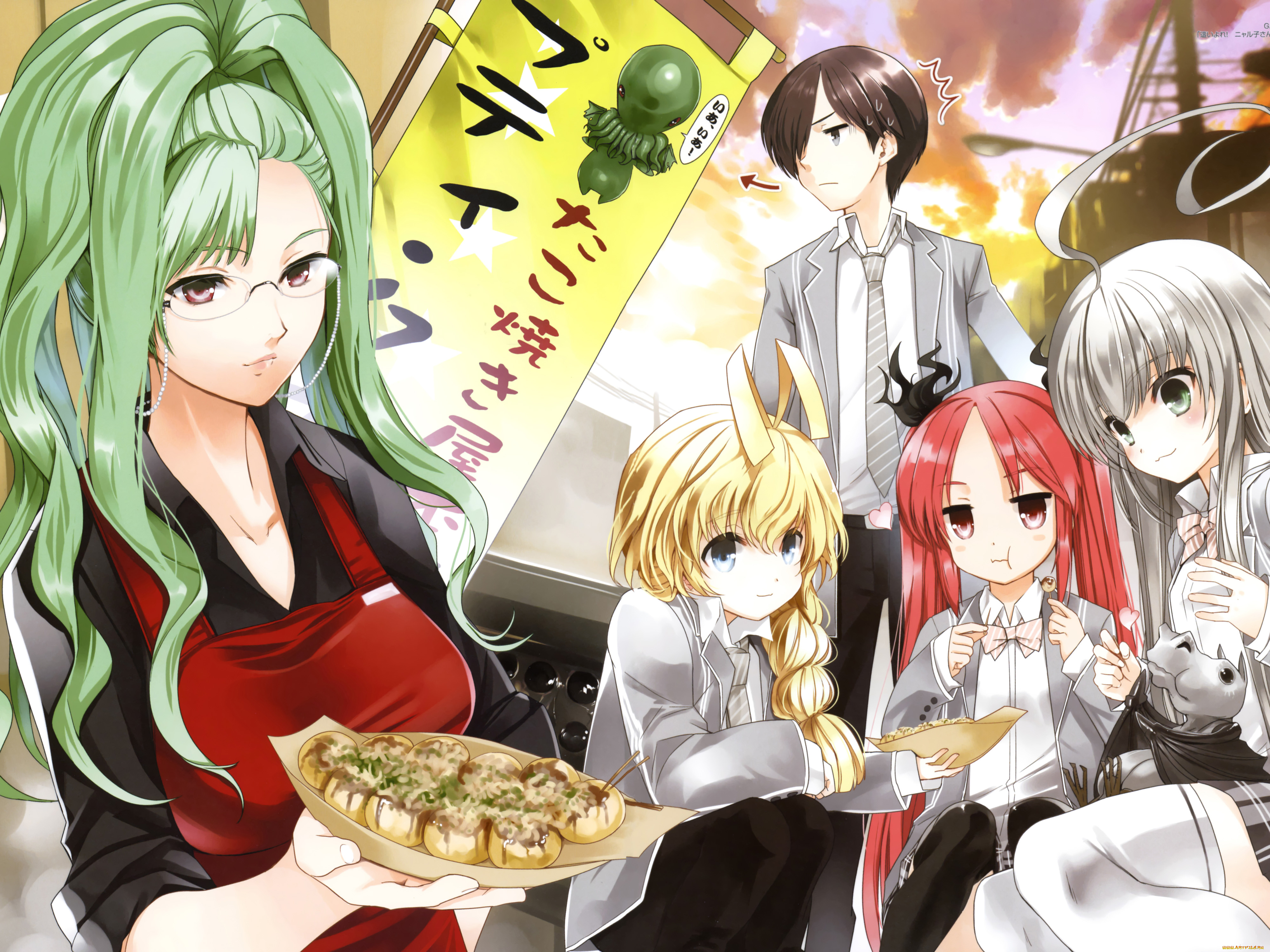 haiyore, nyaruko, san, аниме, kuuko, yasaka, mahiro