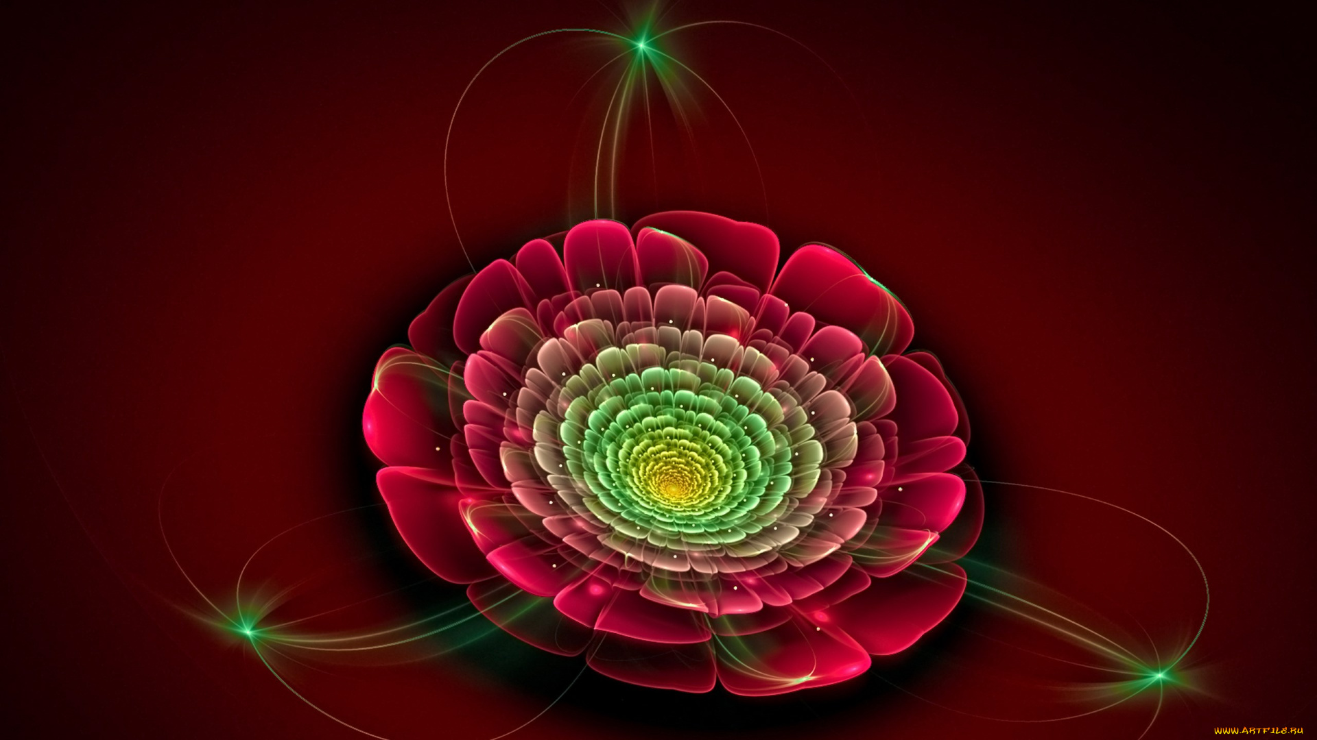 3д, графика, flowers, цветы, лепестки