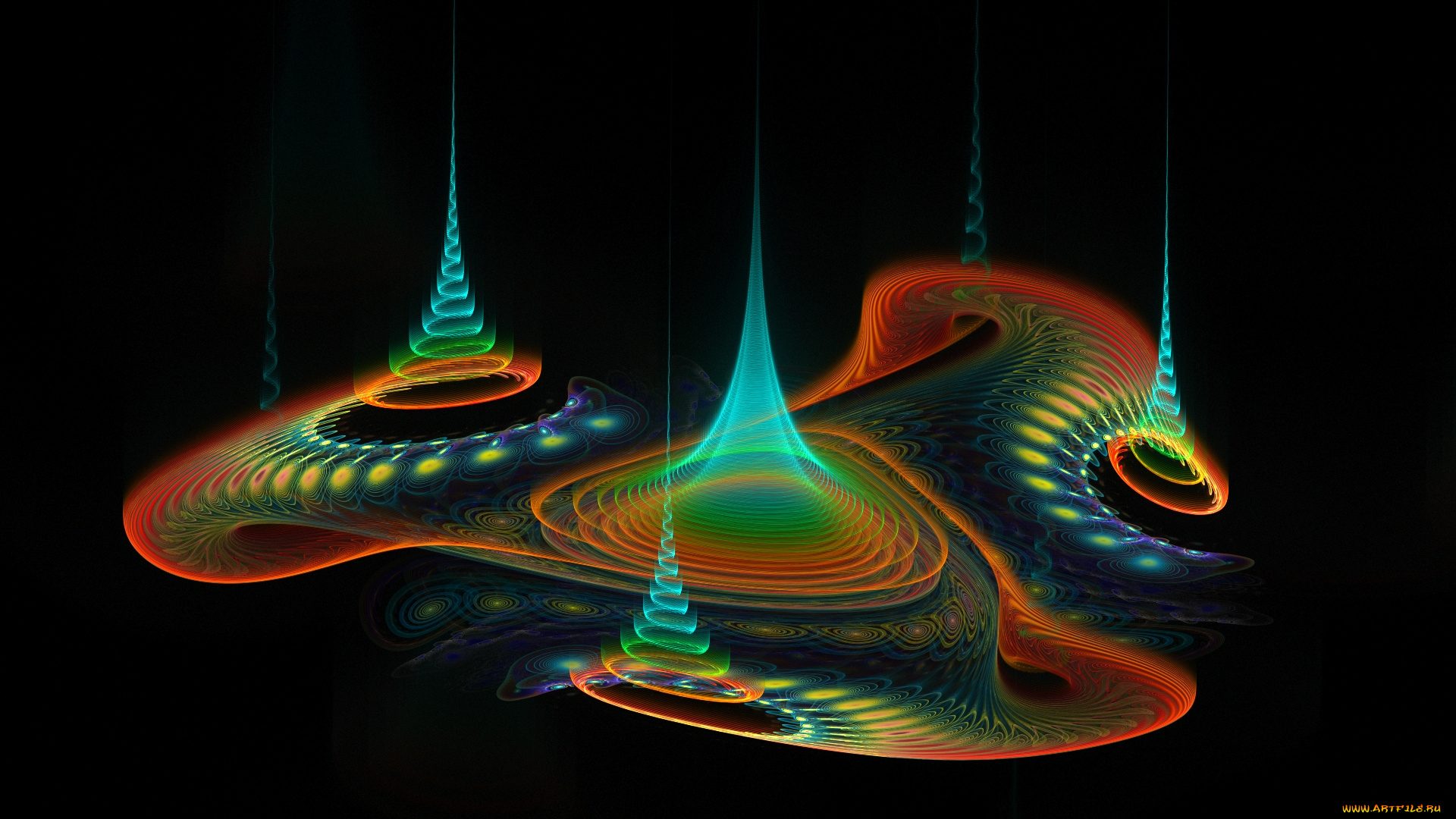 3д, графика, fractal, фракталы, фон