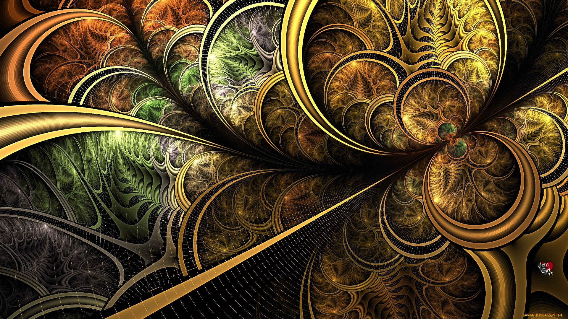 3д, графика, fractal, фракталы, узор