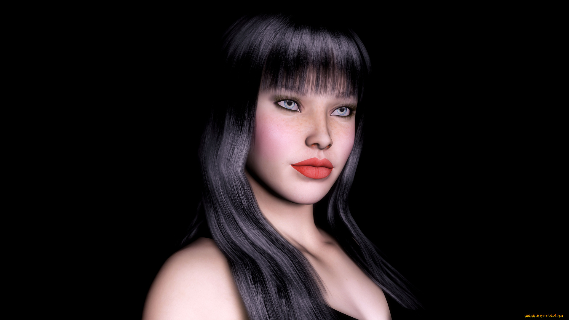 3д, графика, portraits, портрет, девушка