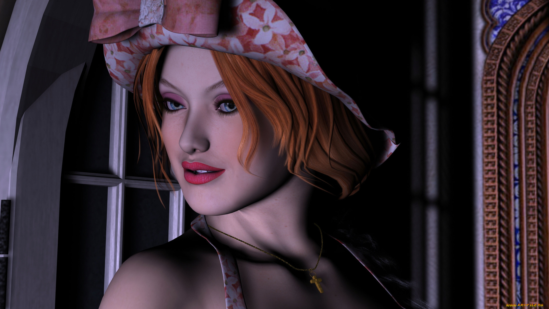 3д, графика, portraits, портрет, девушка