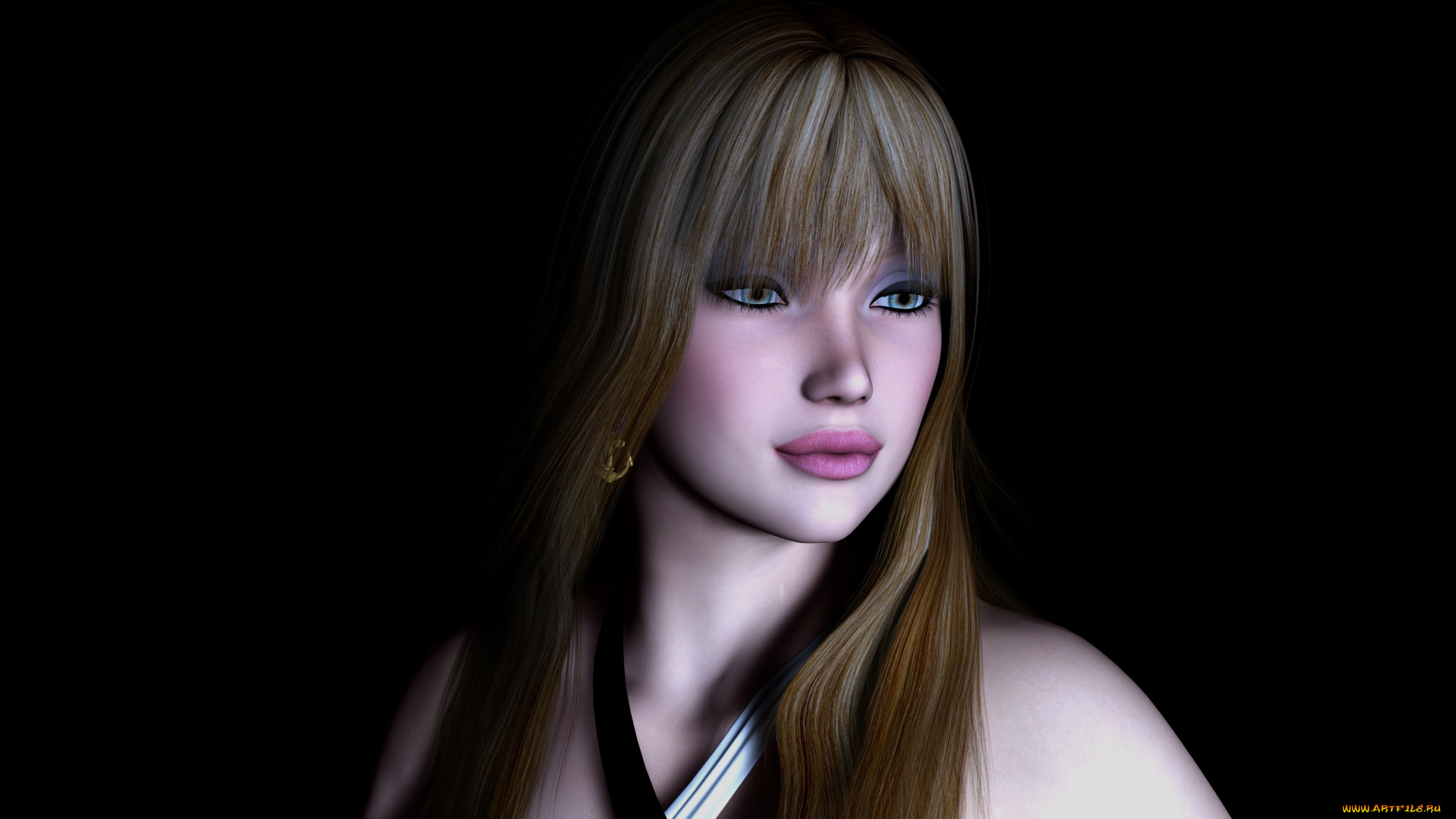 3д, графика, portraits, портрет, девушка