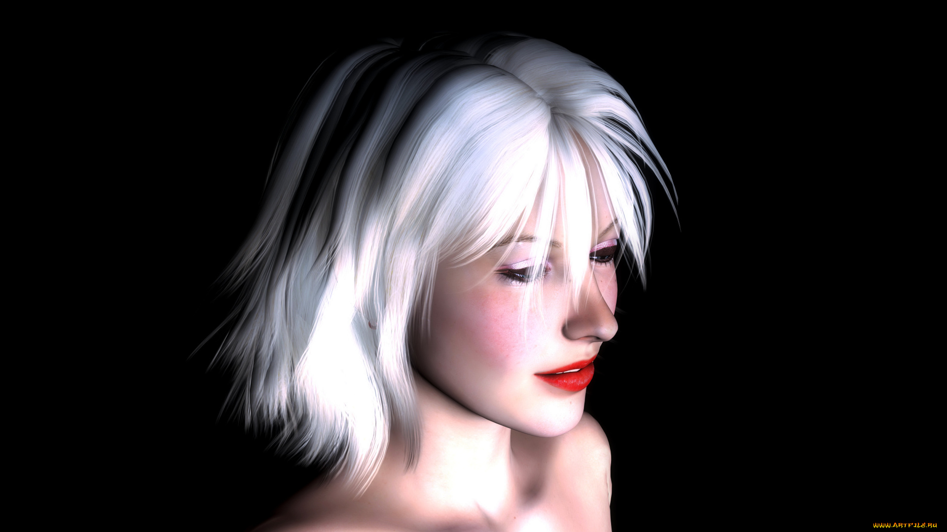 3д, графика, portraits, портрет, девушка, блондинка