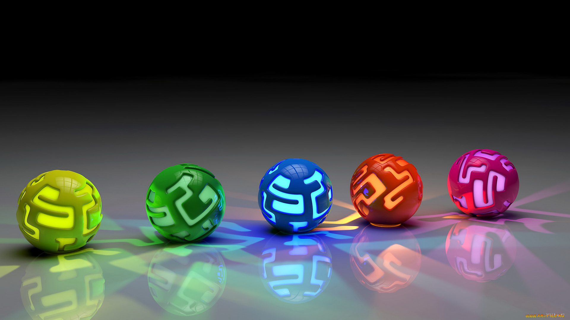 3д, графика, шары