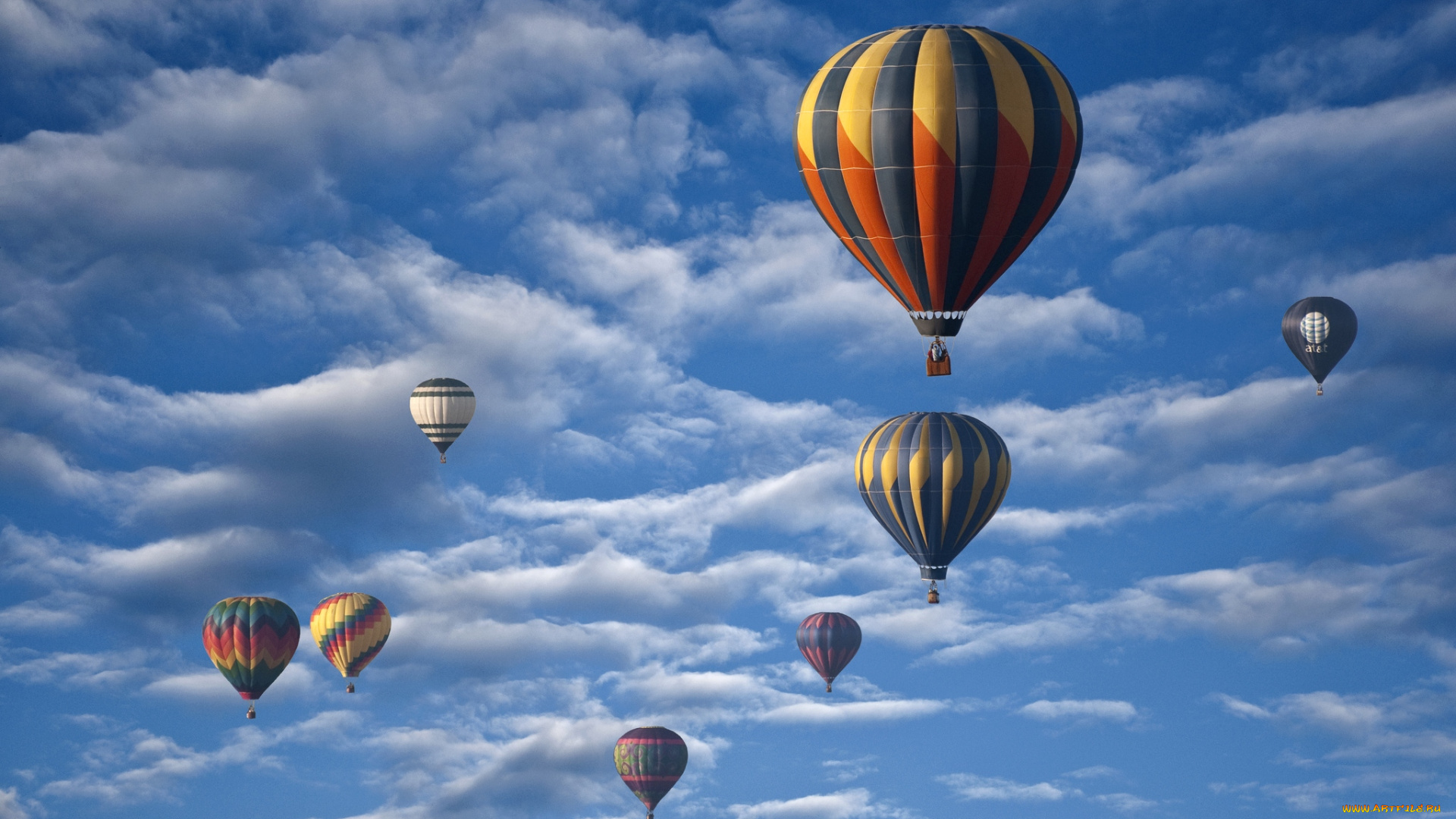 авиация, воздушные, шары, небо, полет