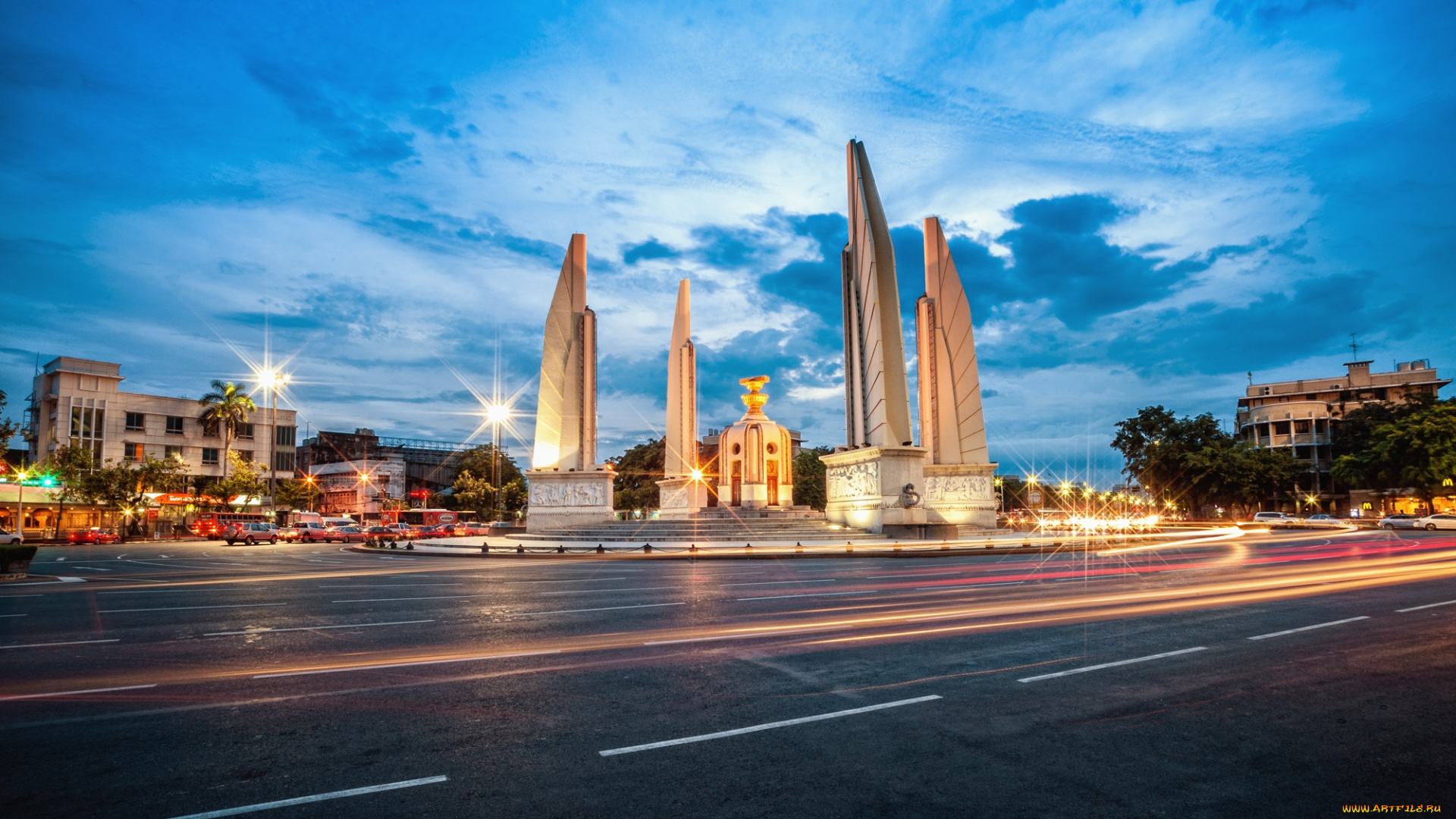 города, бангкок, таиланд, hdr