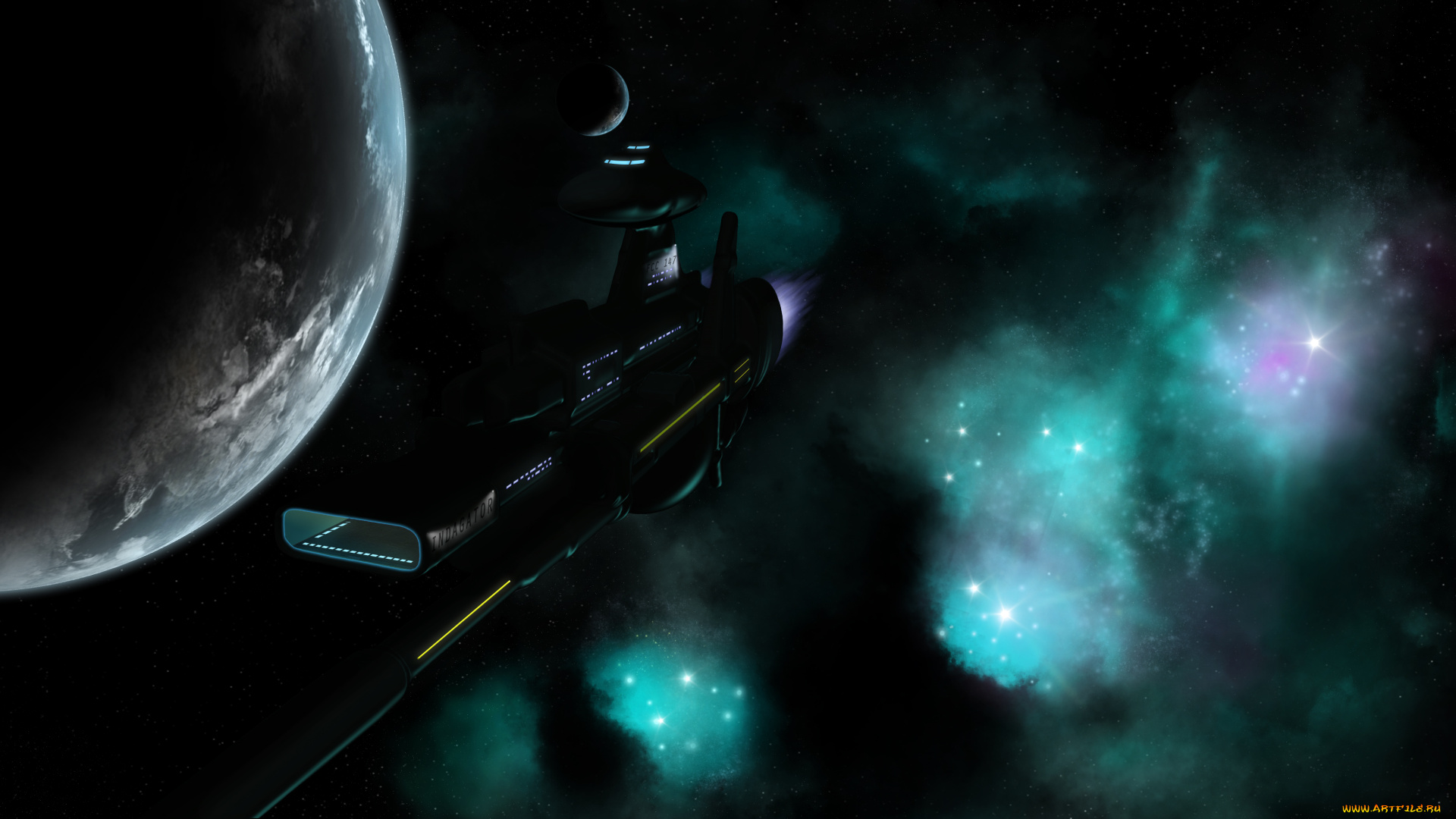 космос, арт, вселенная, планета