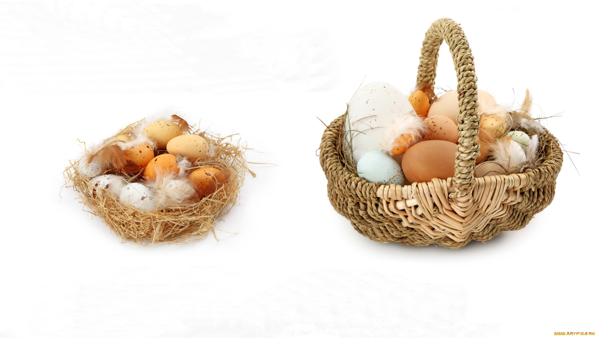 праздничные, пасха, яйца, корзина