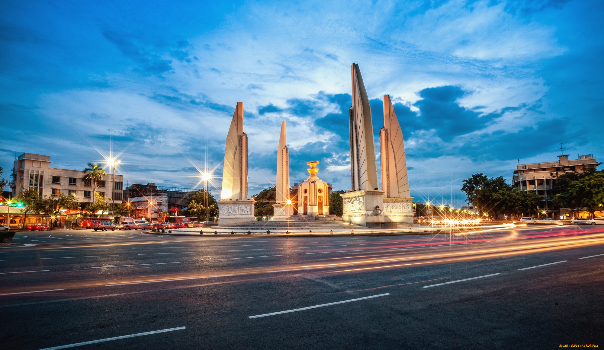 города, бангкок, таиланд, hdr