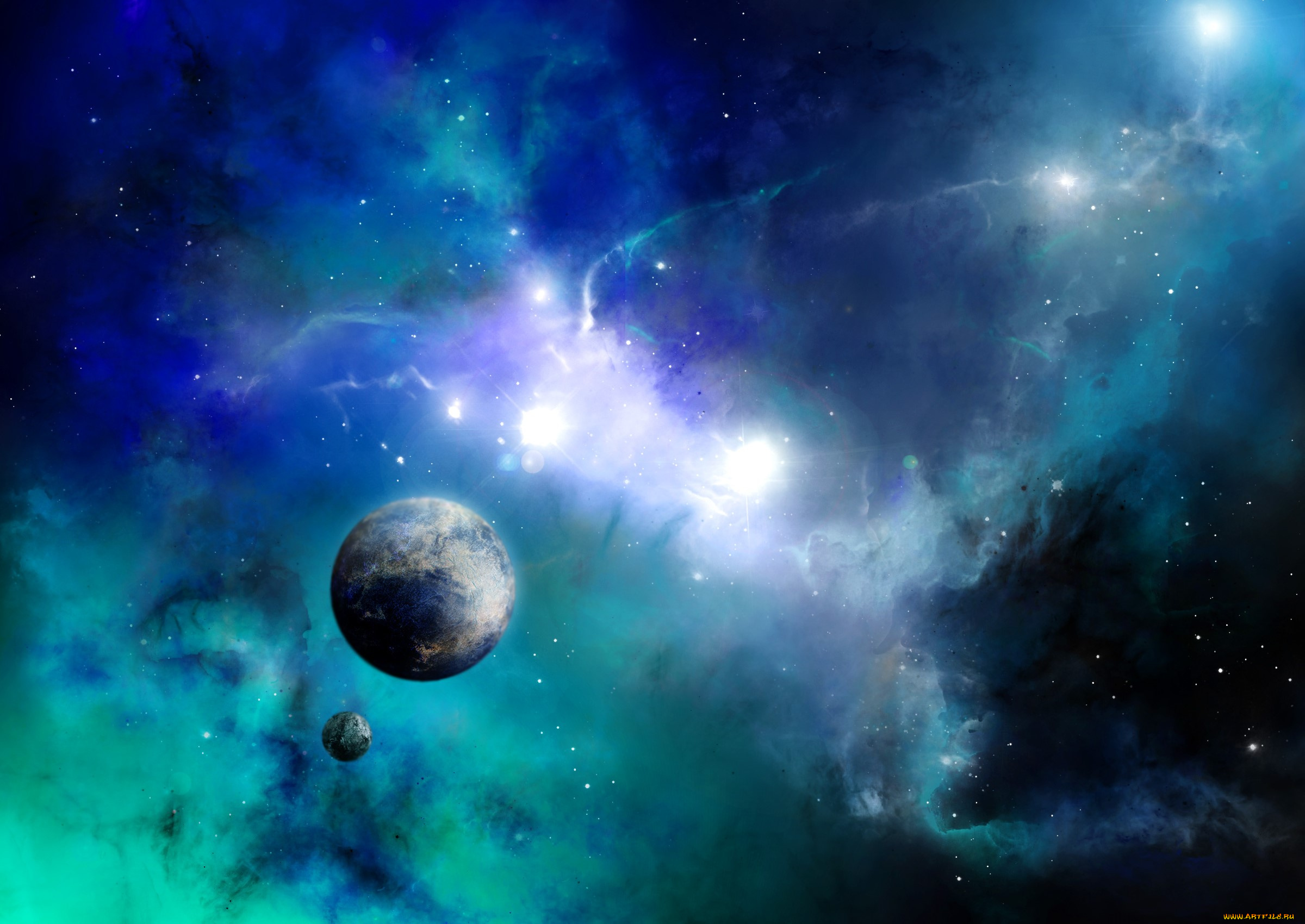 космос, арт, планеты