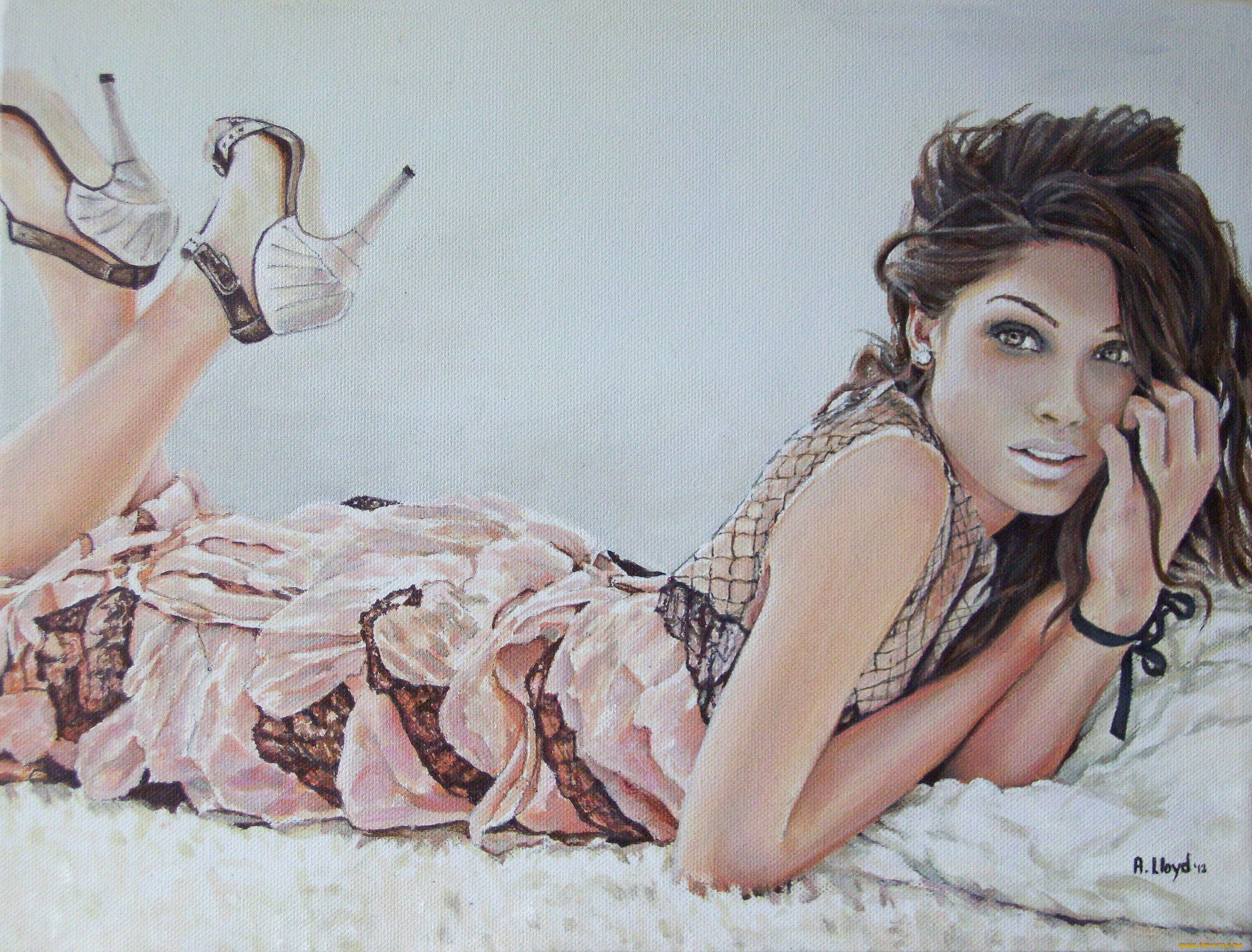 andy, lloyd, freida, pinto, рисованные, девушка