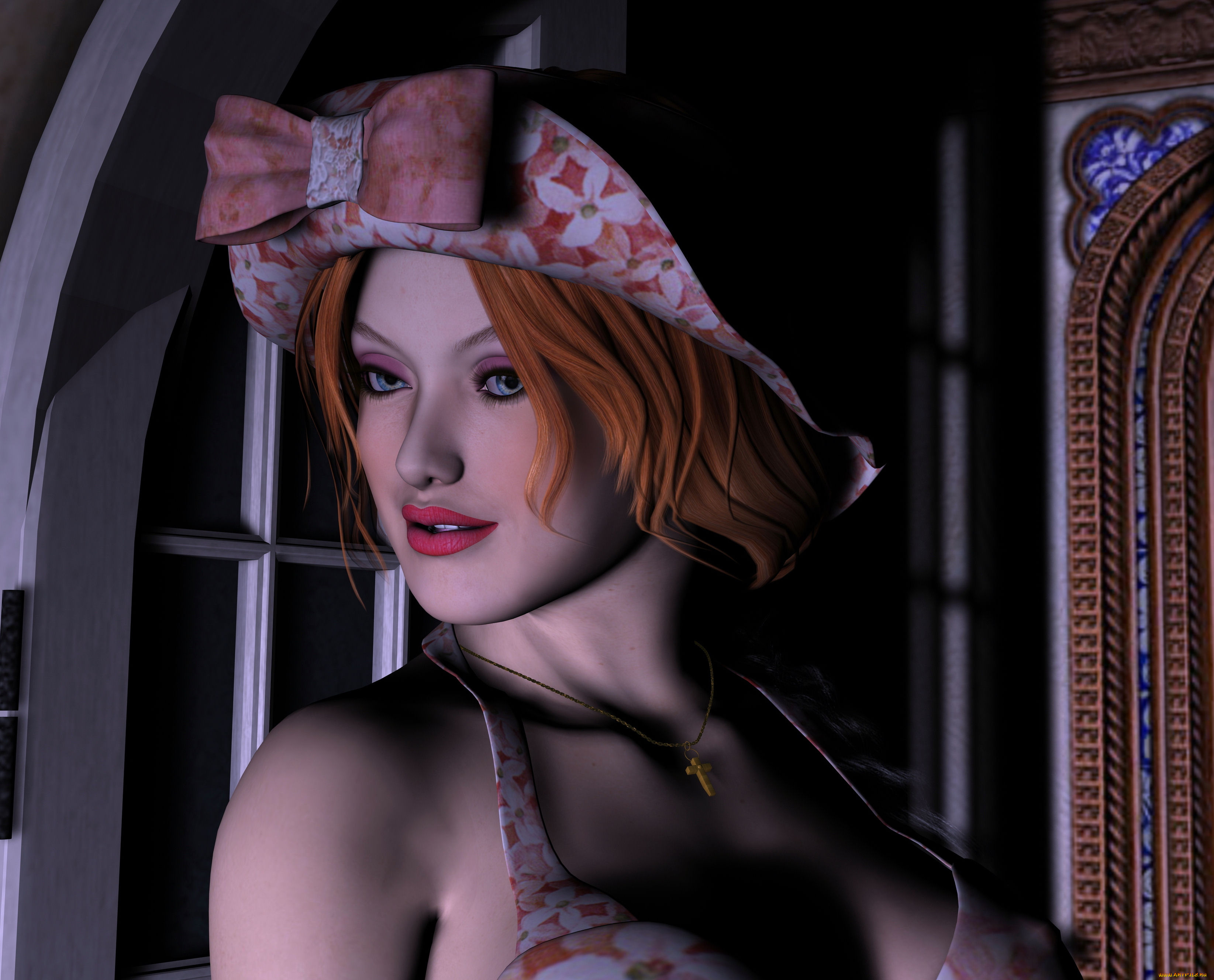 3д, графика, portraits, портрет, девушка