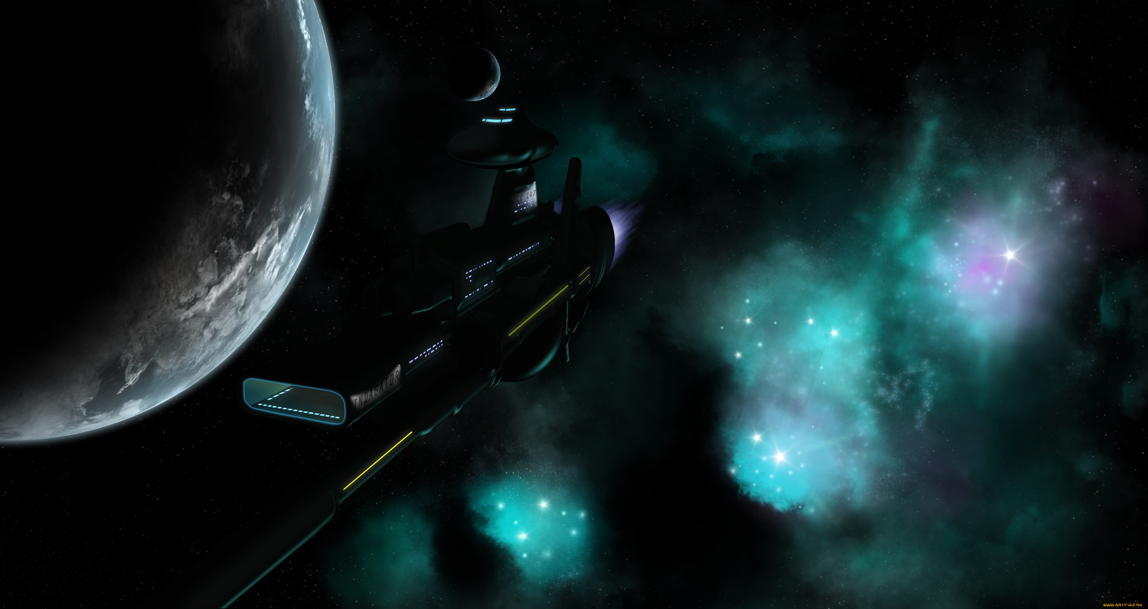 космос, арт, вселенная, планета