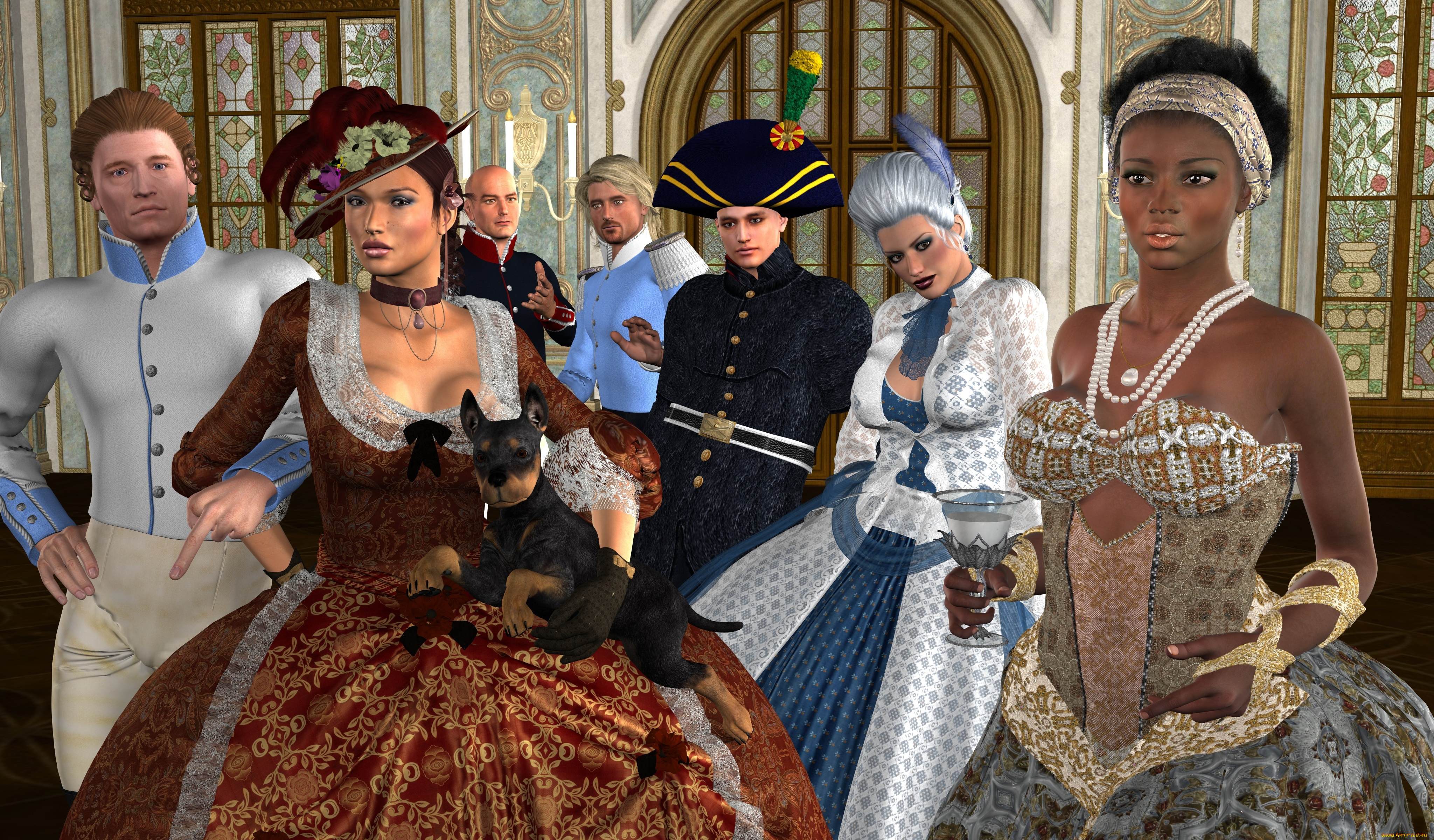 3д, графика, people, люди, мальчики, девушки