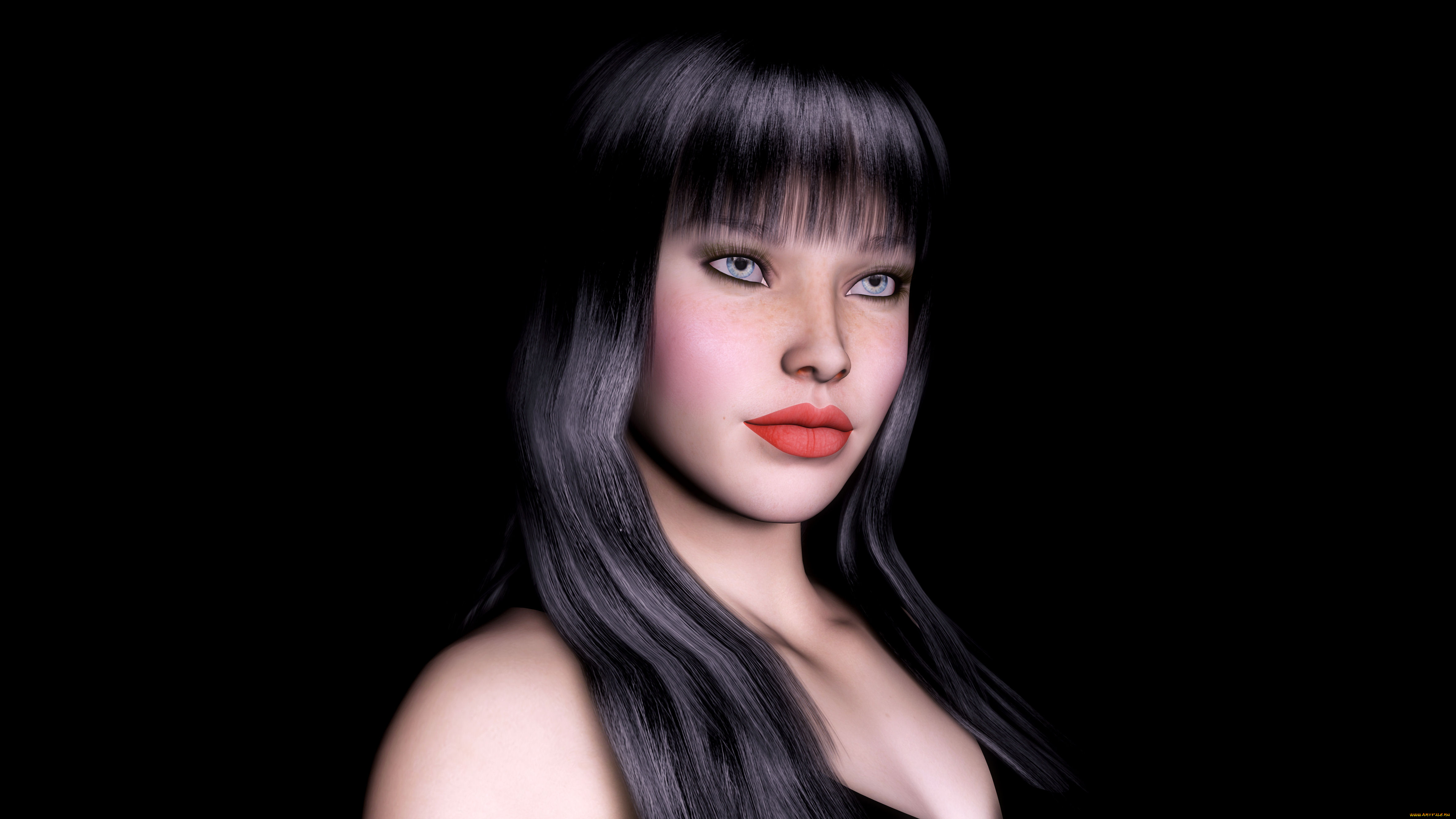 3д, графика, portraits, портрет, девушка