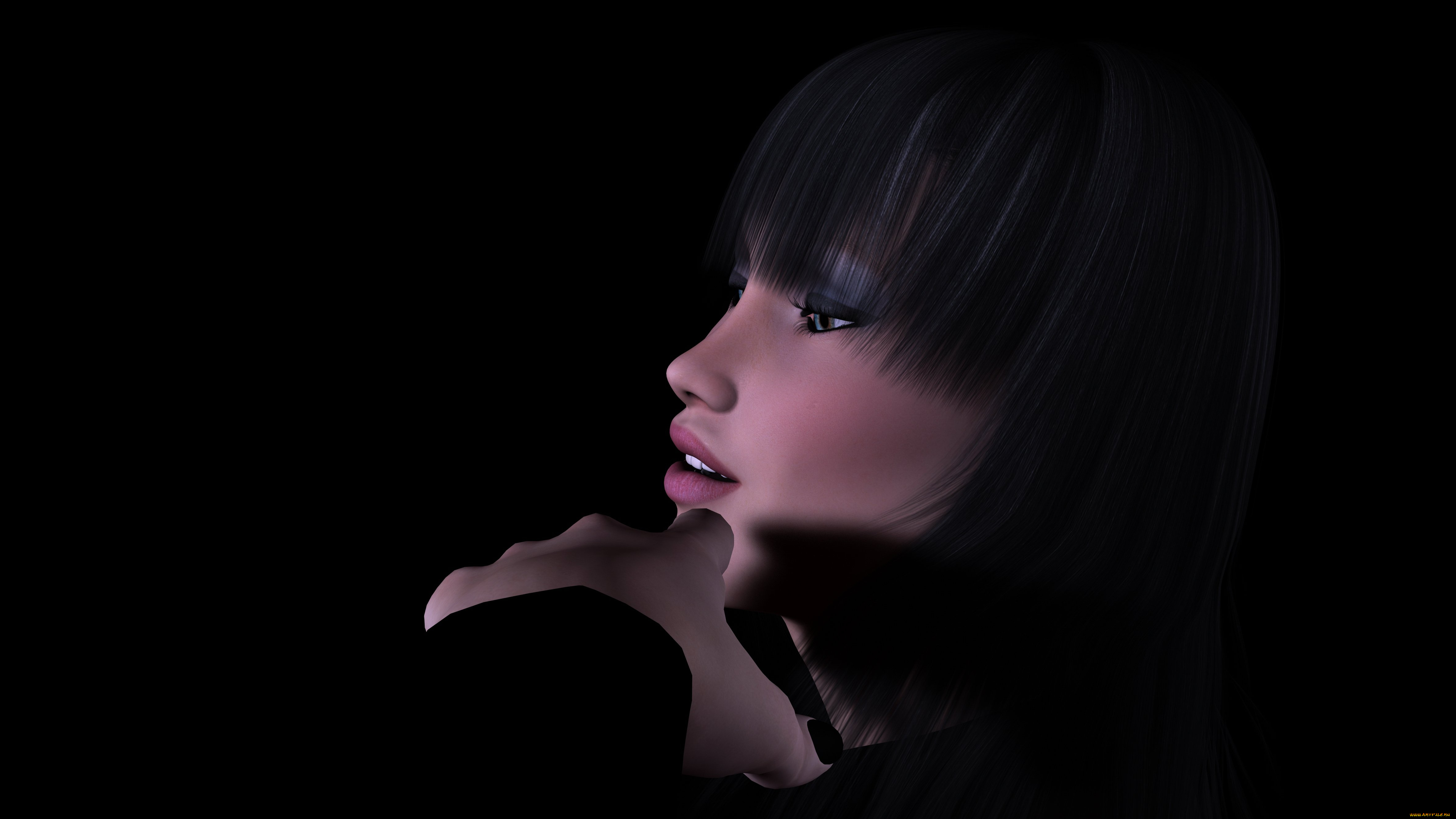 3д, графика, portraits, портрет, девушка