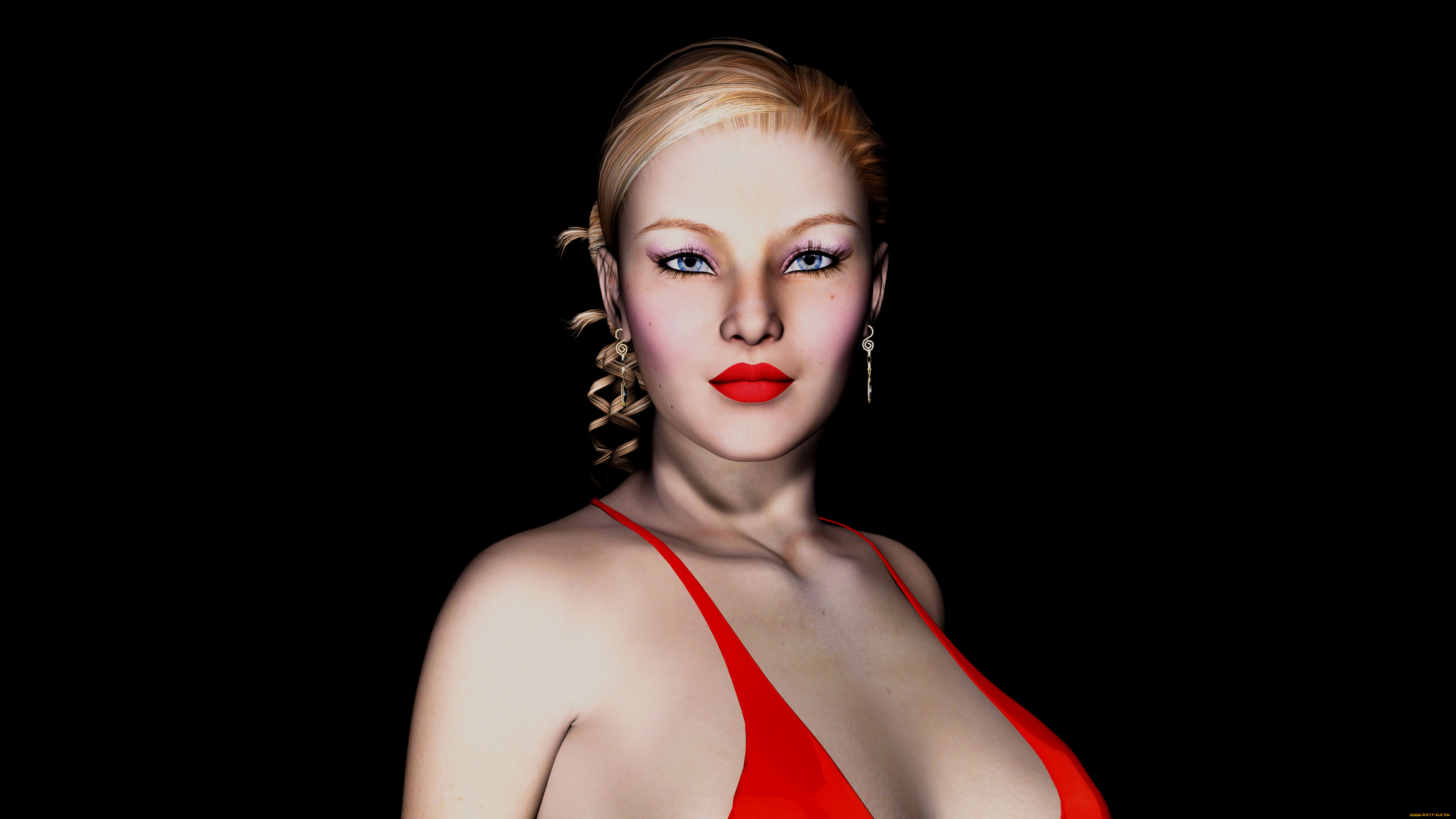 3д, графика, portraits, портрет, девушка