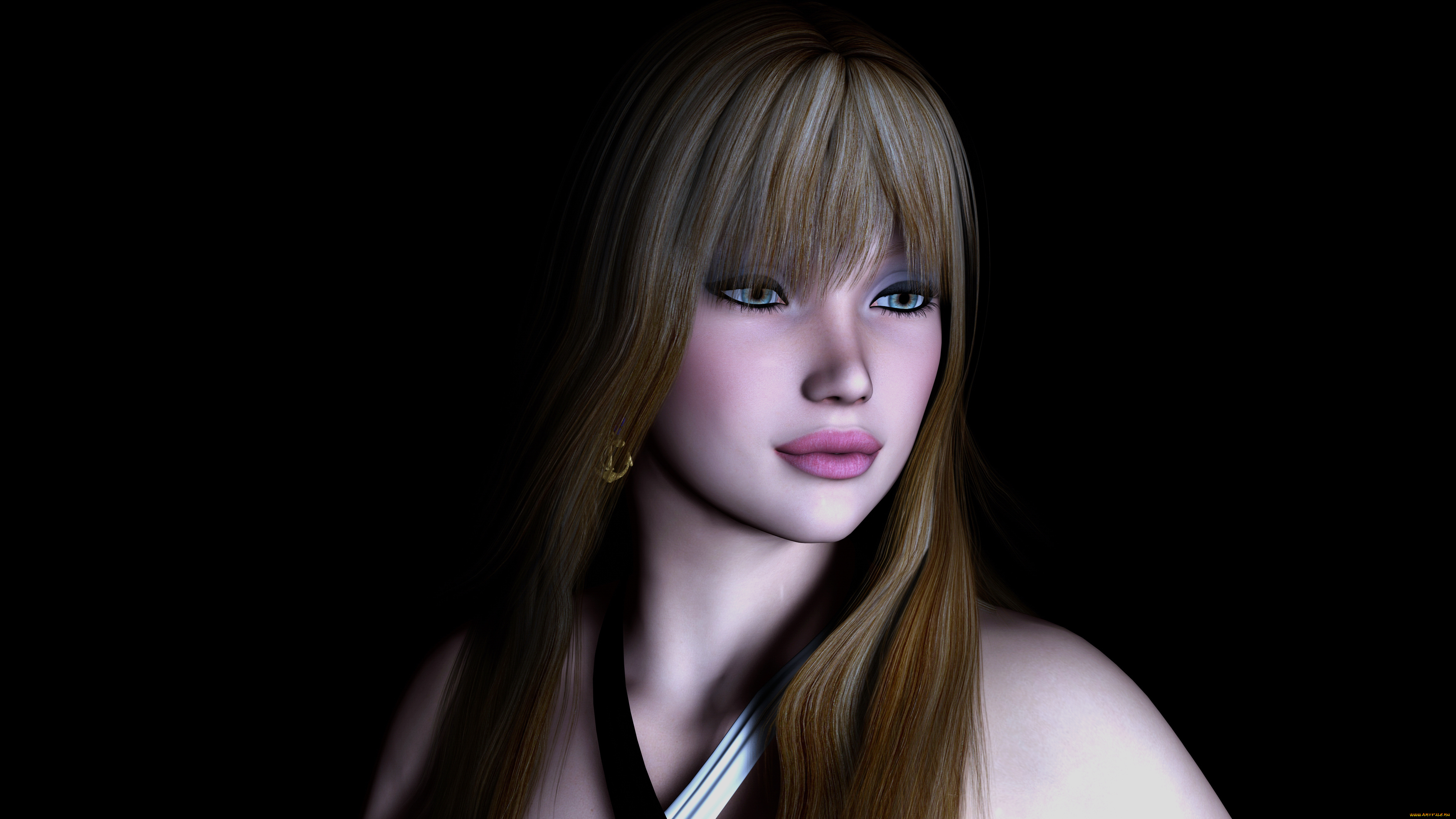 3д, графика, portraits, портрет, девушка