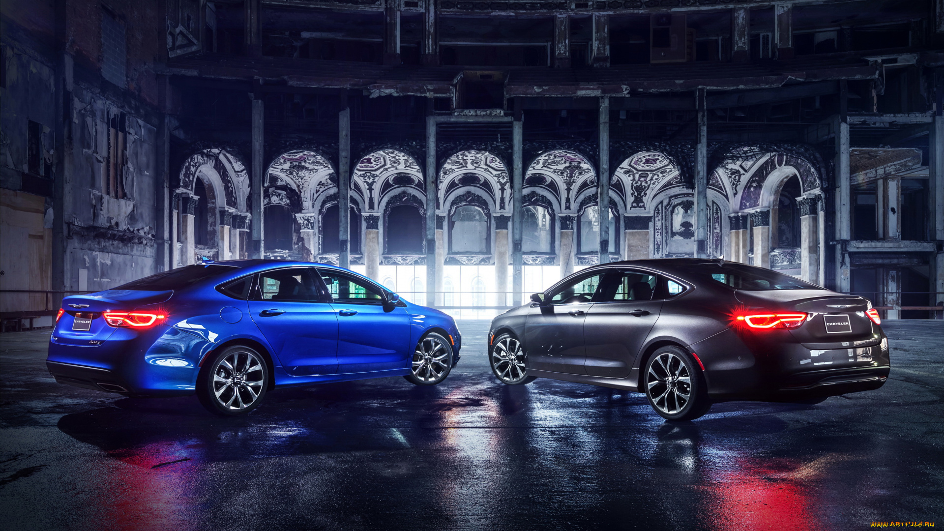 2014, chrysler, 200, sedan, автомобили, chrysler, дома, площадь, серый, ночь, синий