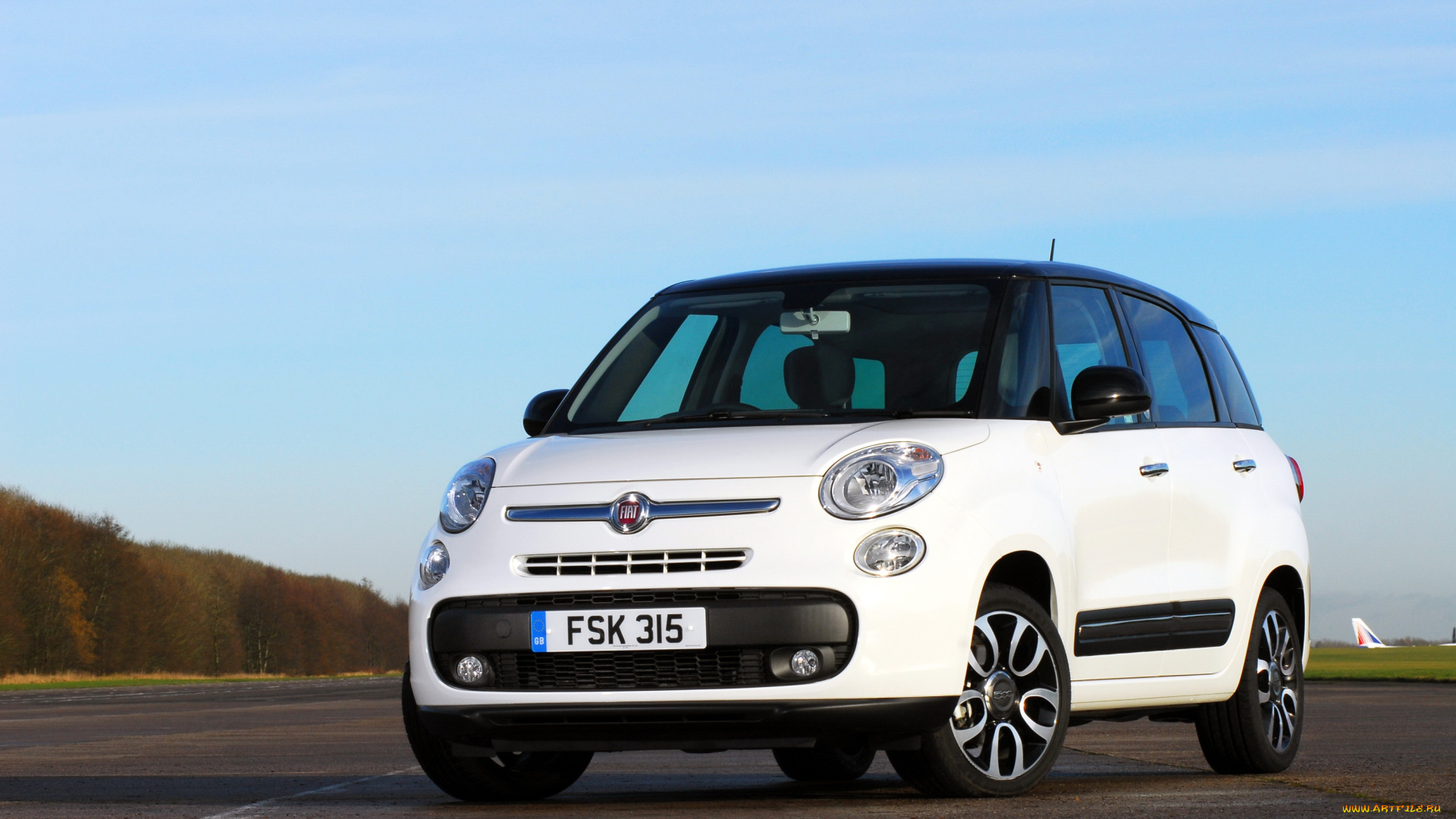 2014, fiat, 500l, автомобили, fiat, белый, дорога