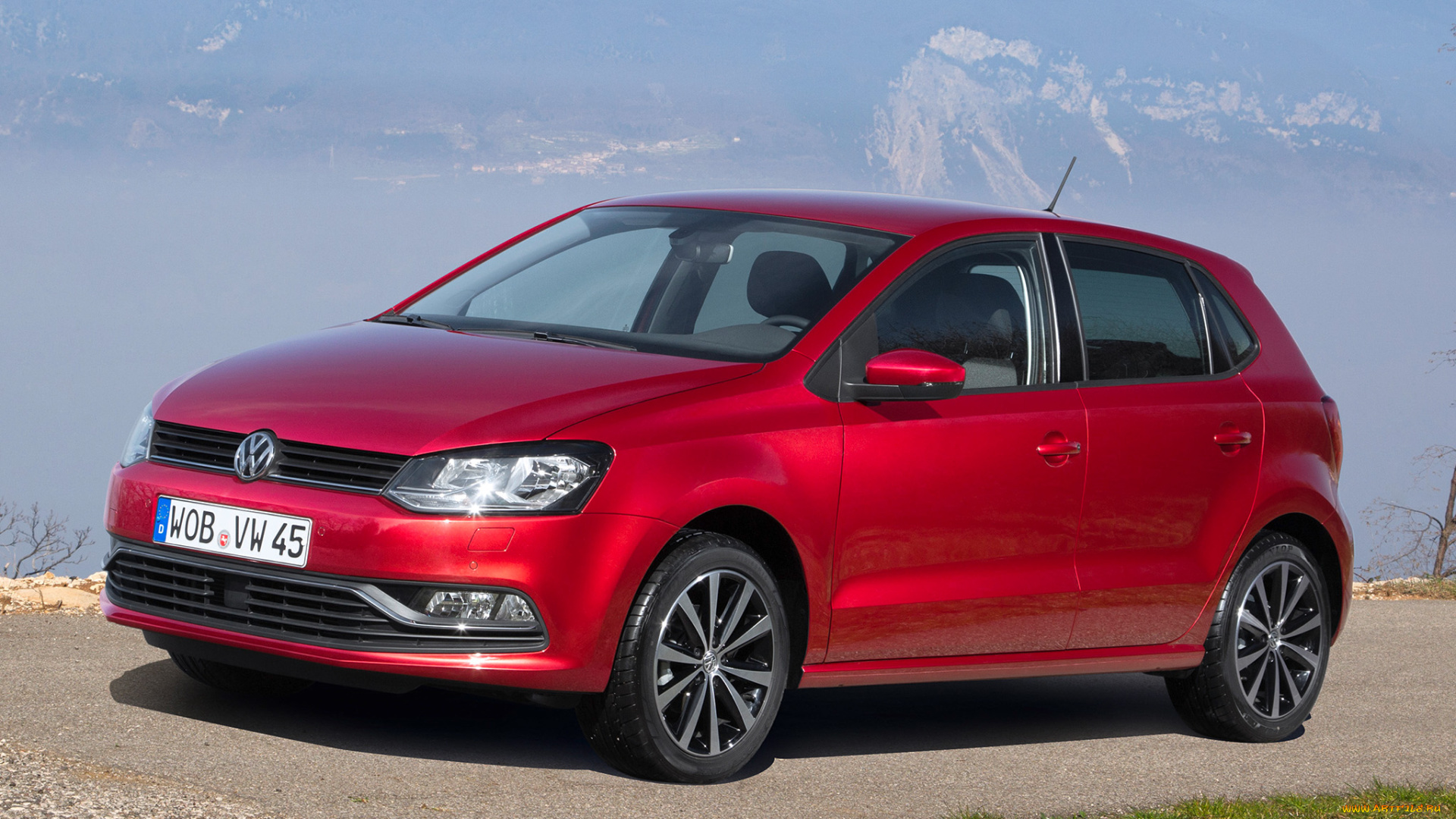 автомобили, volkswagen, 2014, tsi, typ, 6r, 5-door, bluemotion, polo, красный