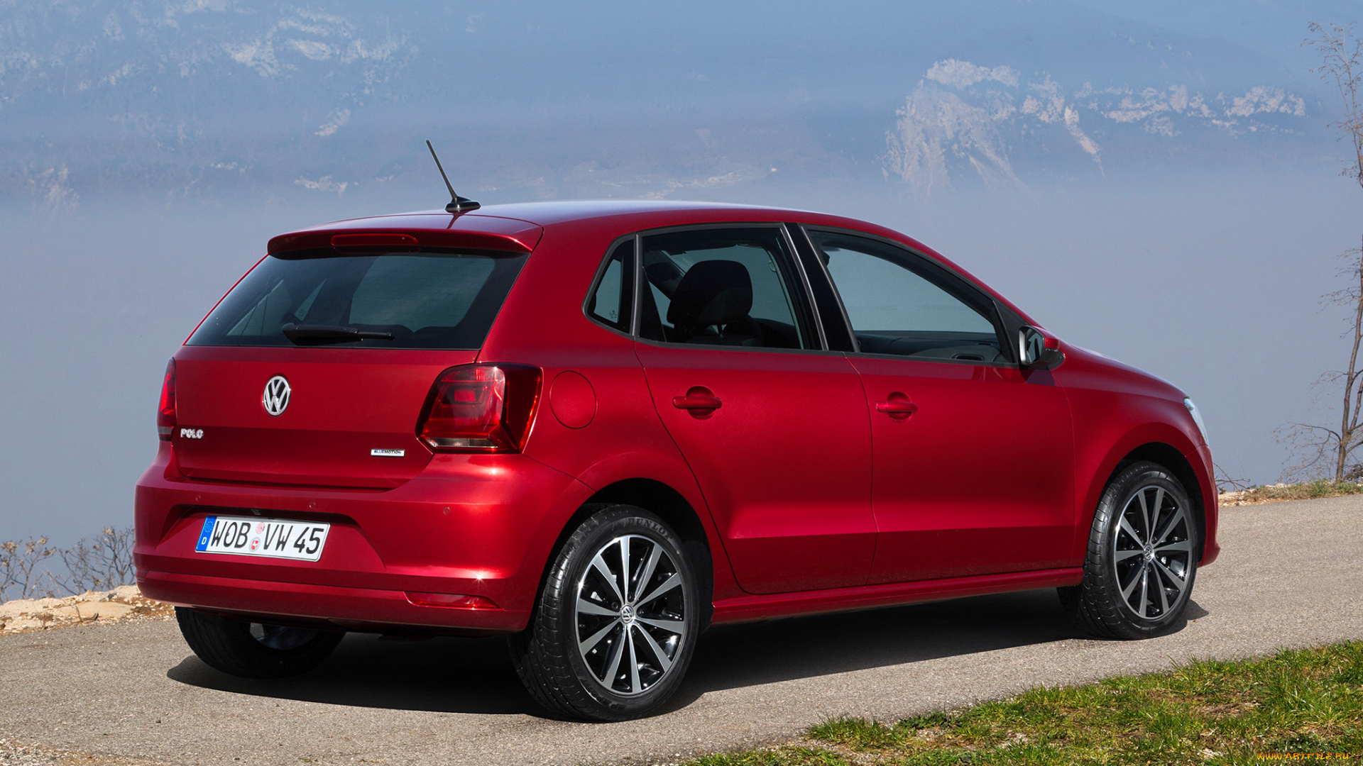 автомобили, volkswagen, красный, 5-door, bluemotion, 2014, tsi, polo, typ, 6r