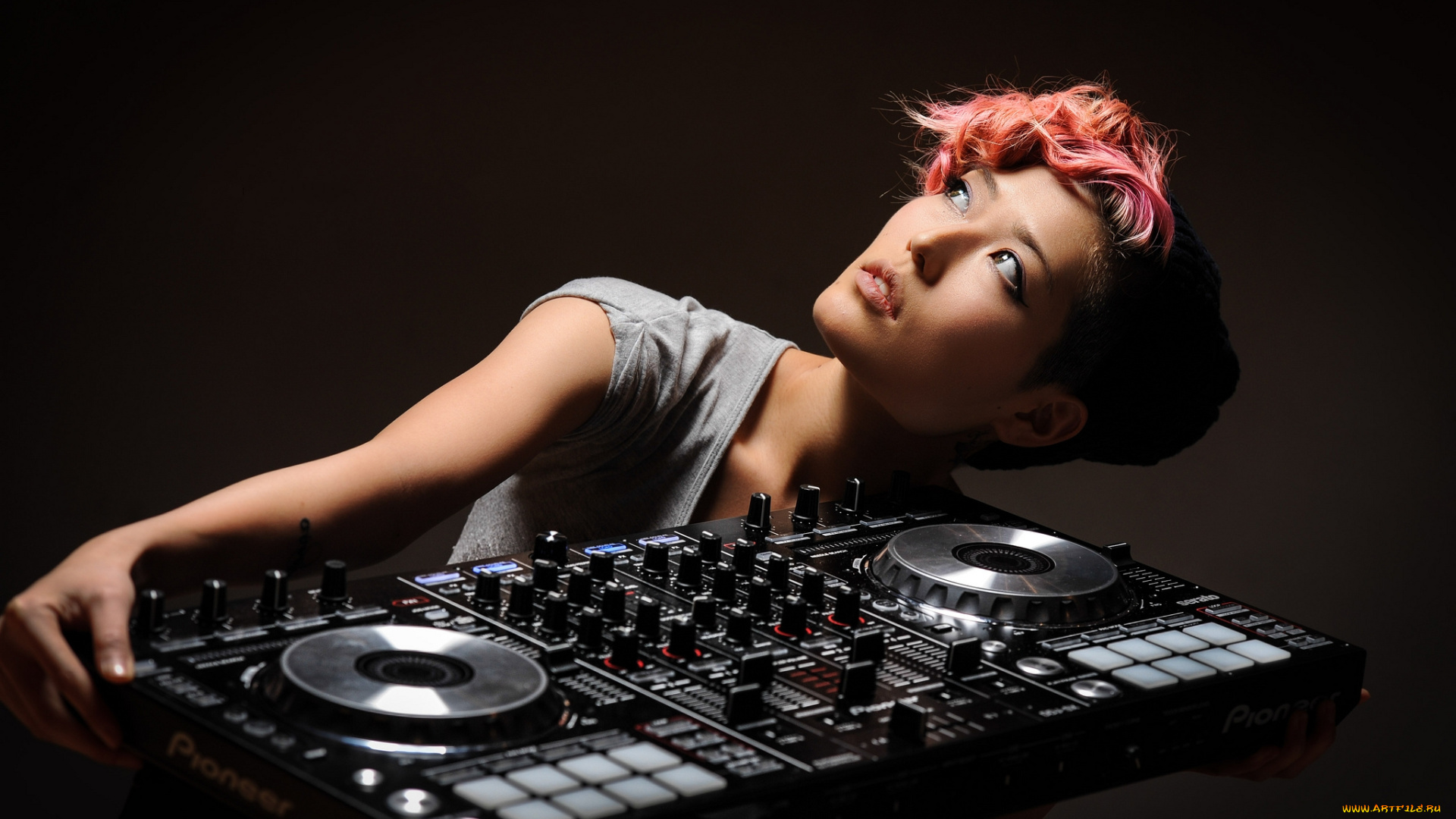 девушки, -unsort, , азиатки, девушка, пульт, взгляд