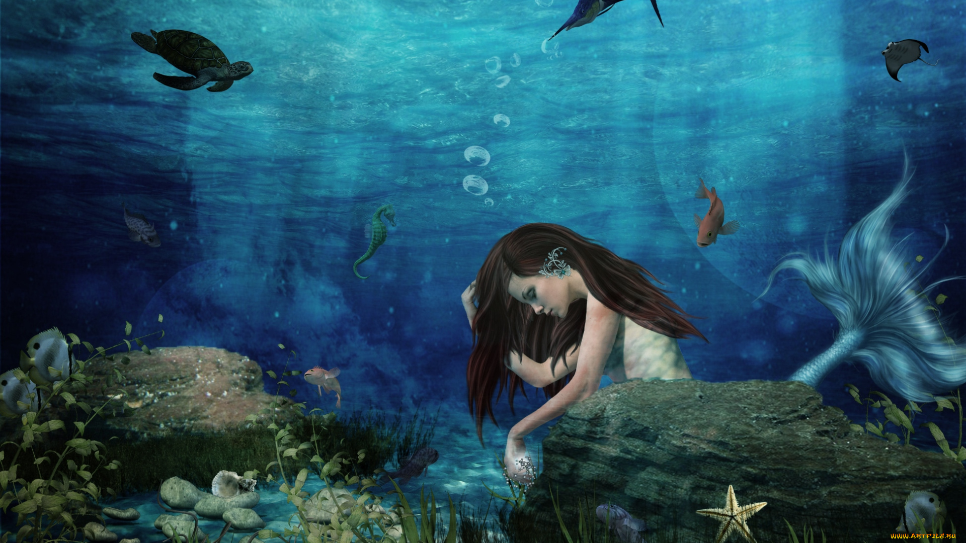 фэнтези, фотоарт, русалка
