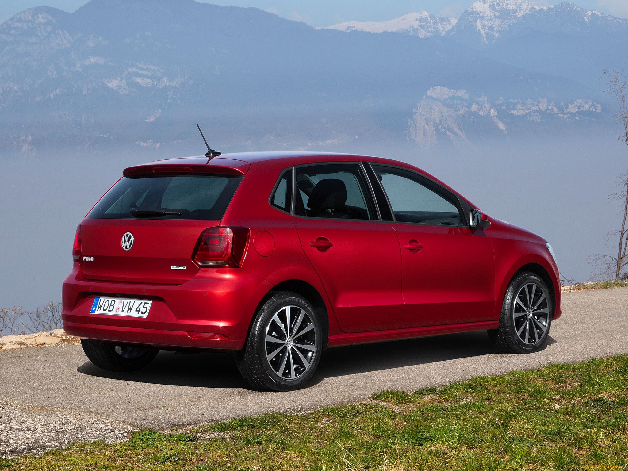 автомобили, volkswagen, красный, 5-door, bluemotion, 2014, tsi, polo, typ, 6r