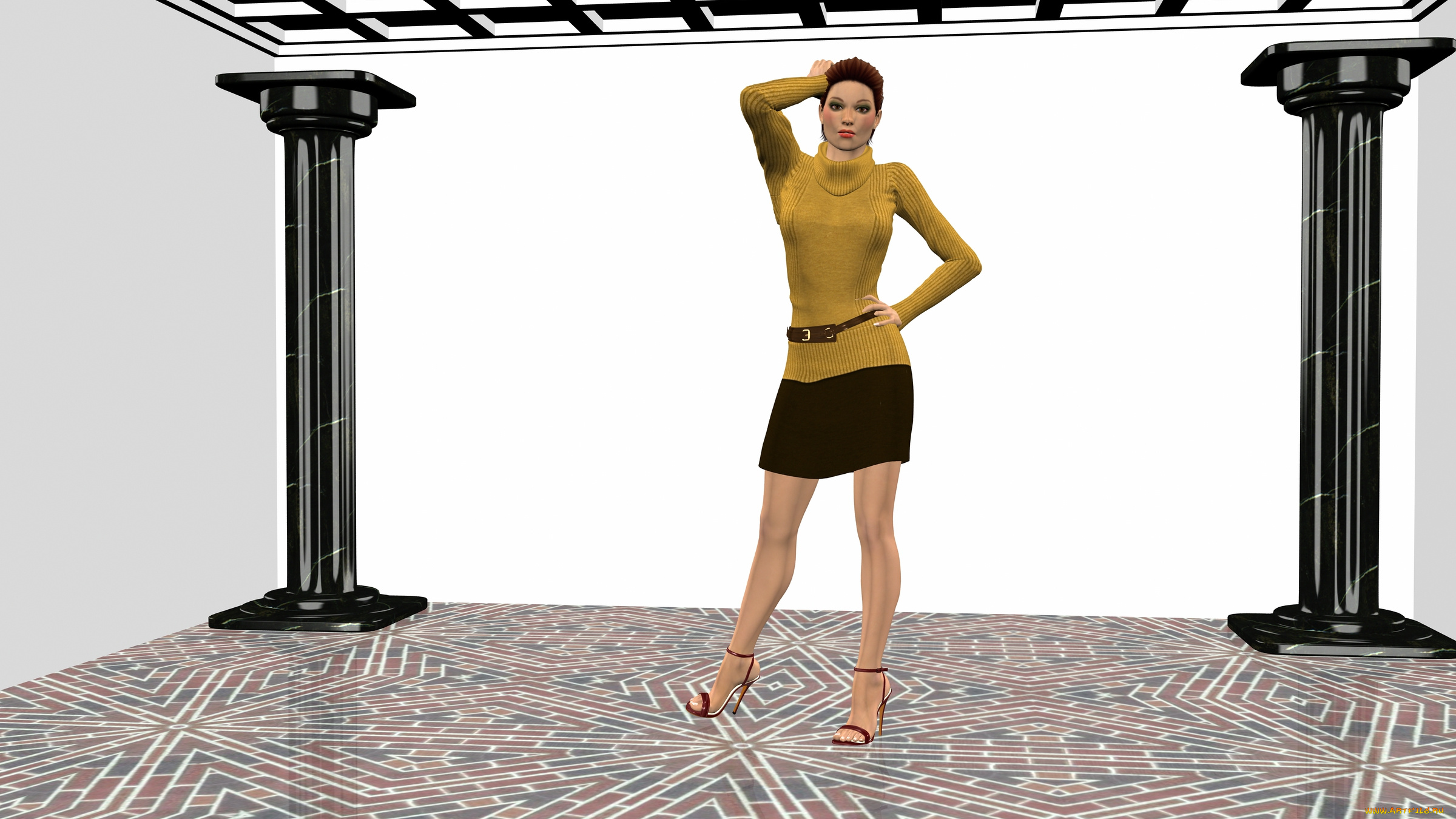 3д, графика, people, , люди, взгляд, девушка