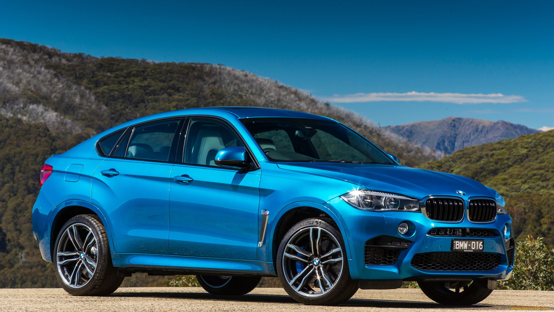 автомобили, bmw, голубой, 2015г, f16, au-spec, x6, m