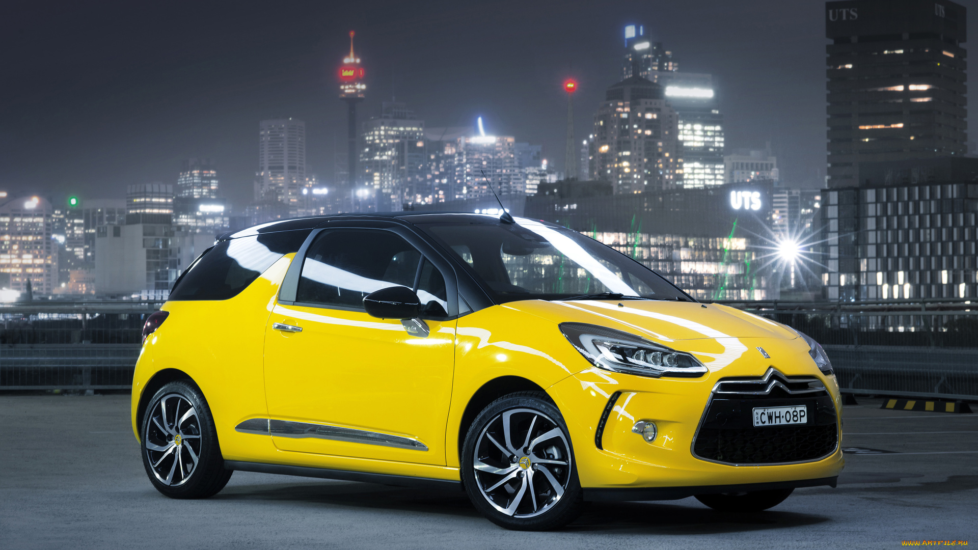 автомобили, citroen, au-spec, cabrio, ds3, citroеn, желтый, 2015г