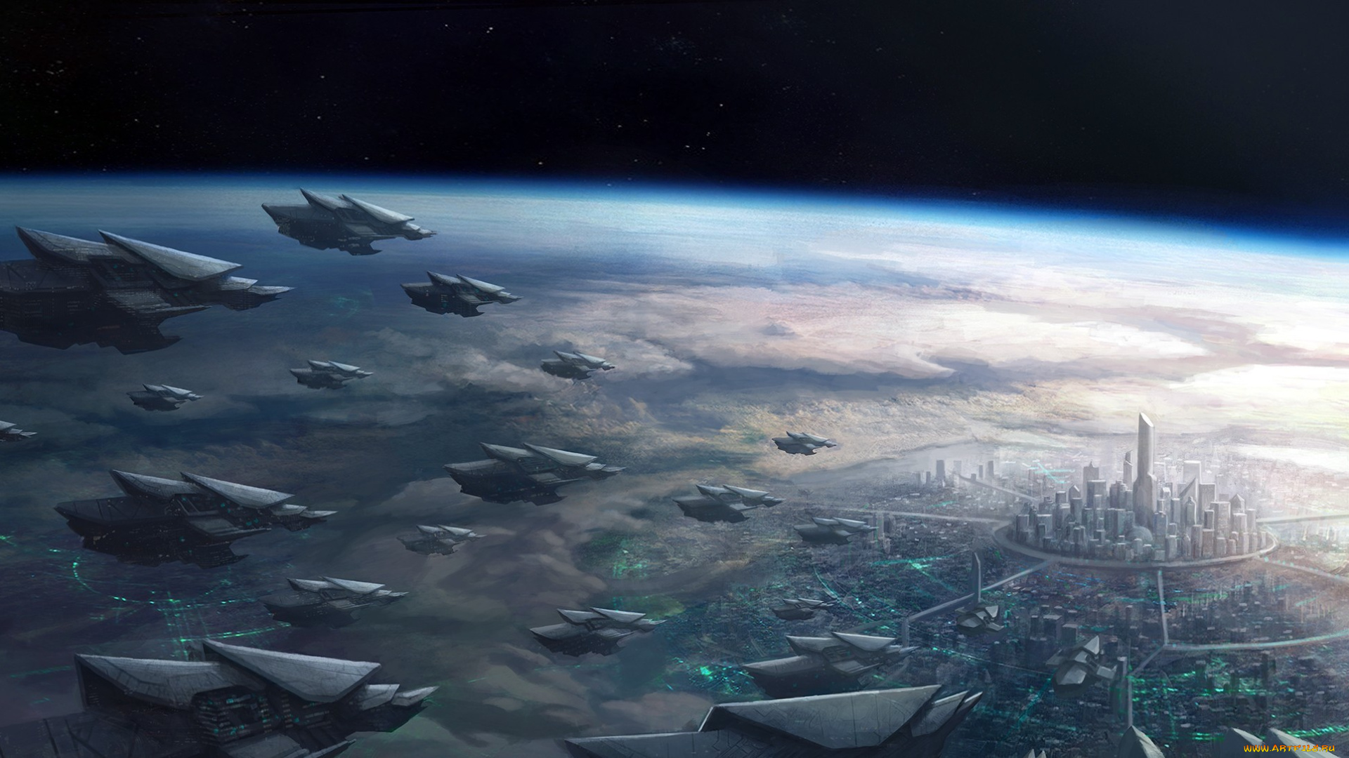 фэнтези, иные, миры, , иные, времена, атмосфера, корабли, планета, город