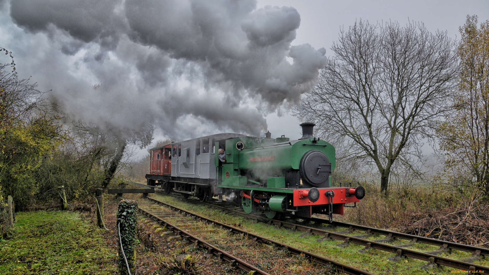 техника, паровозы, дорога, железная, паровоз, рельсы