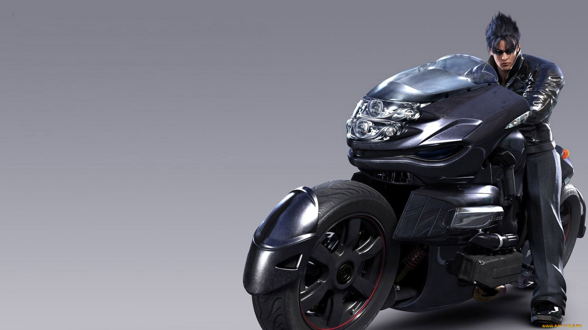 видео, игры, tekken, 6, tekken, jin, kazama, bad, boy, парень, мотоцикл, фон