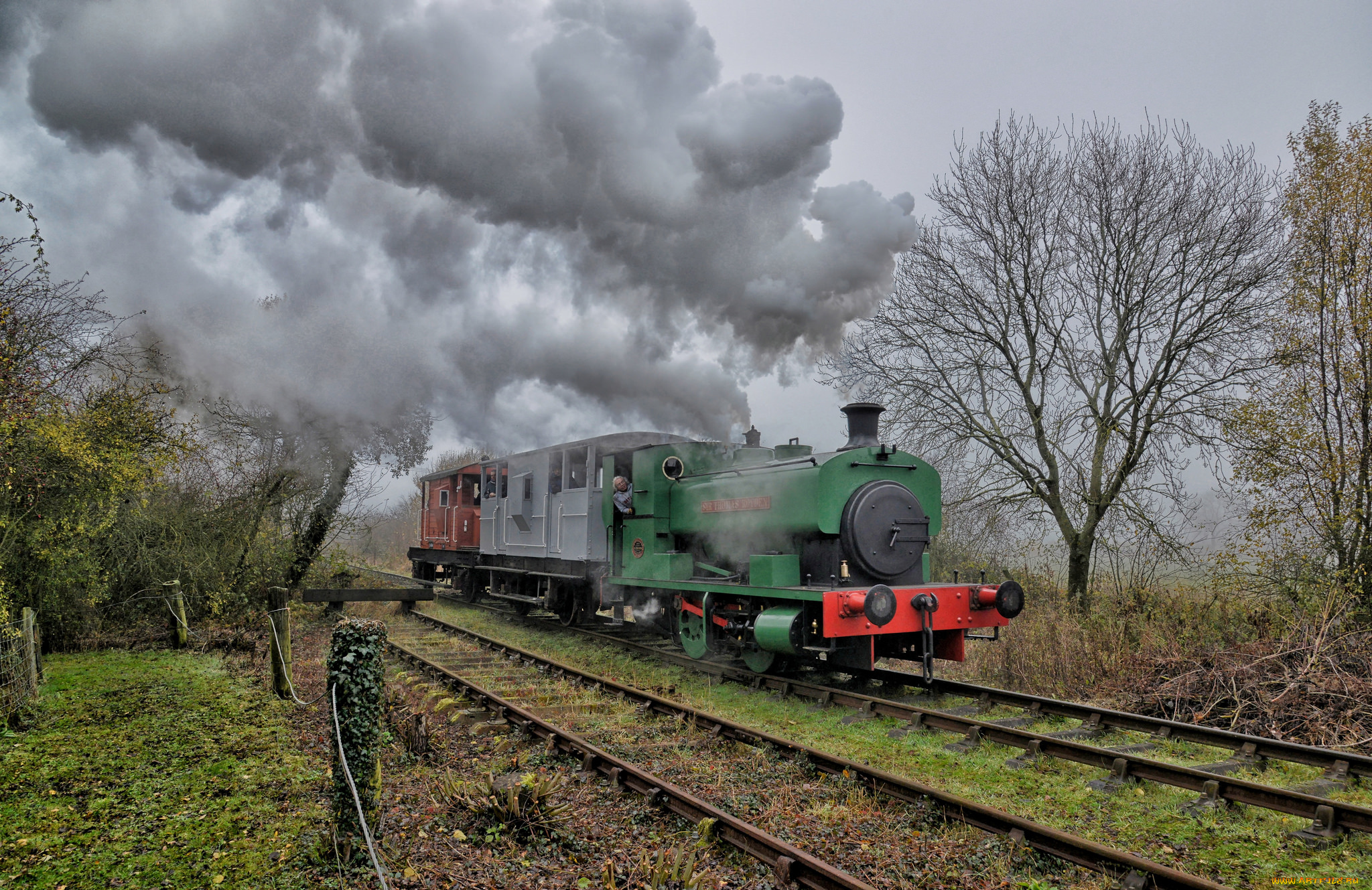 техника, паровозы, дорога, железная, паровоз, рельсы