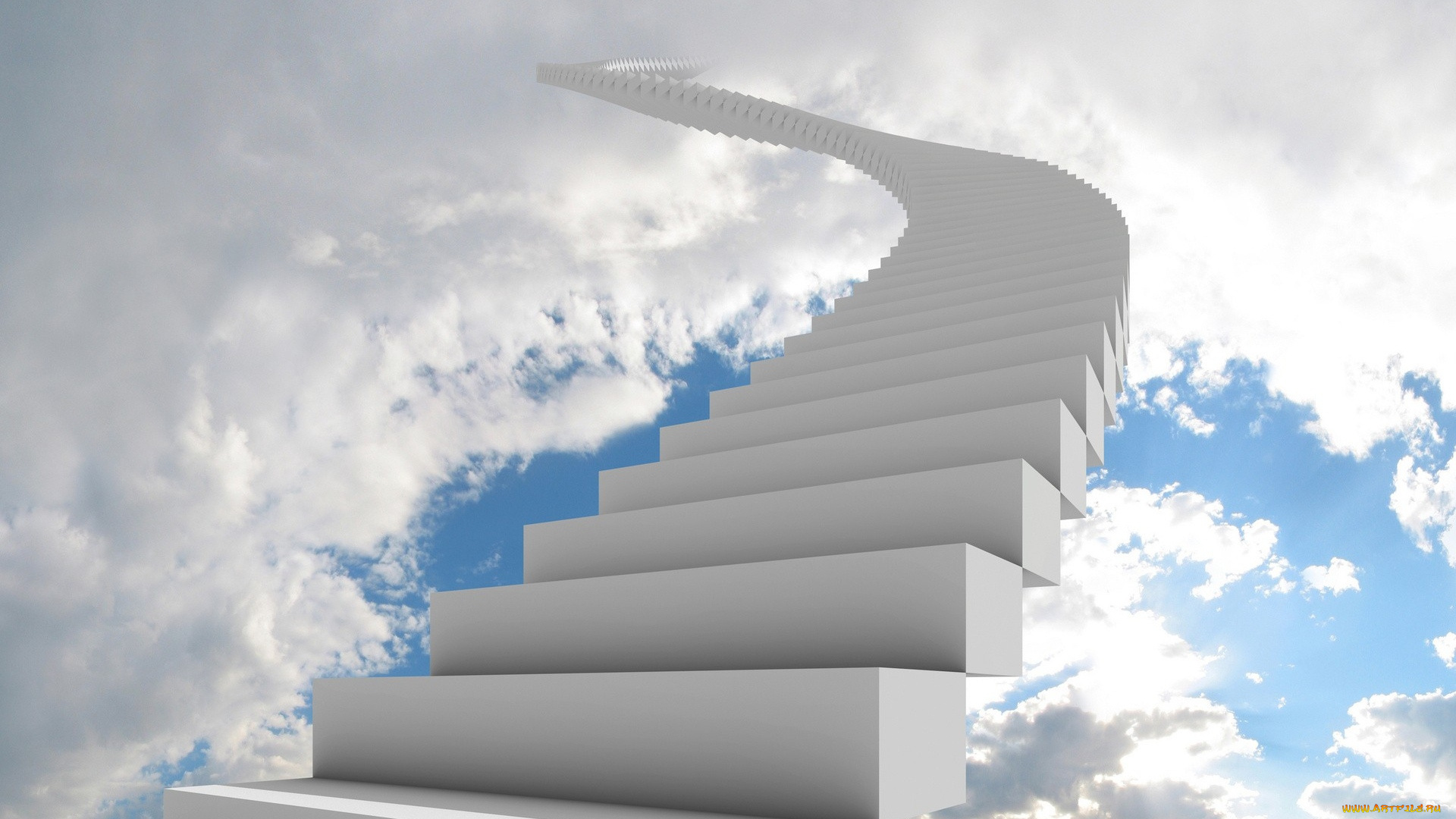 3d-grafika, 3д, графика, фантазия, , fantasy, лестница