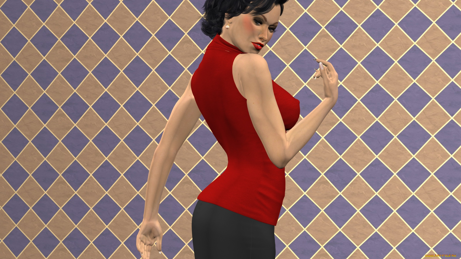 3д, графика, люди, , people, взгляд, девушка, фон