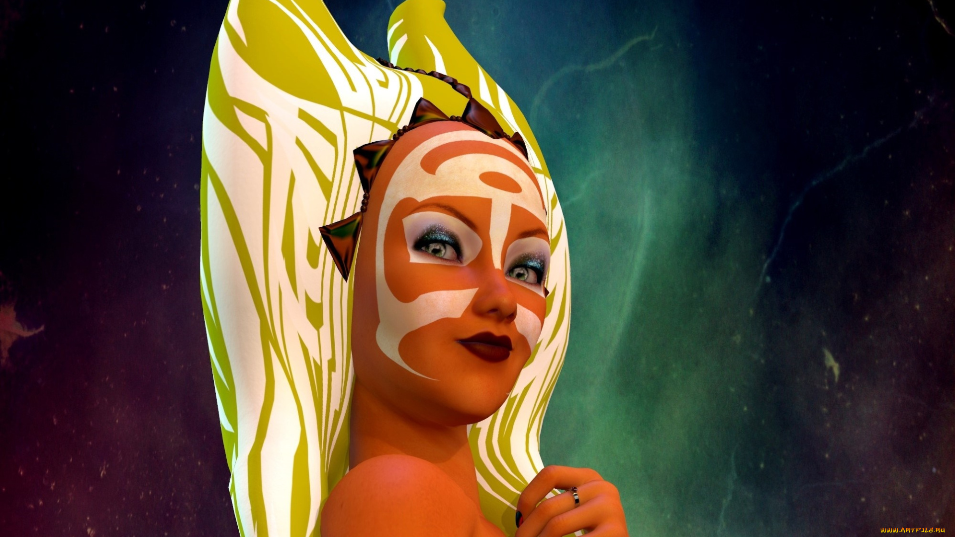 3д, графика, существа, , creatures, взгляд, фон, халк