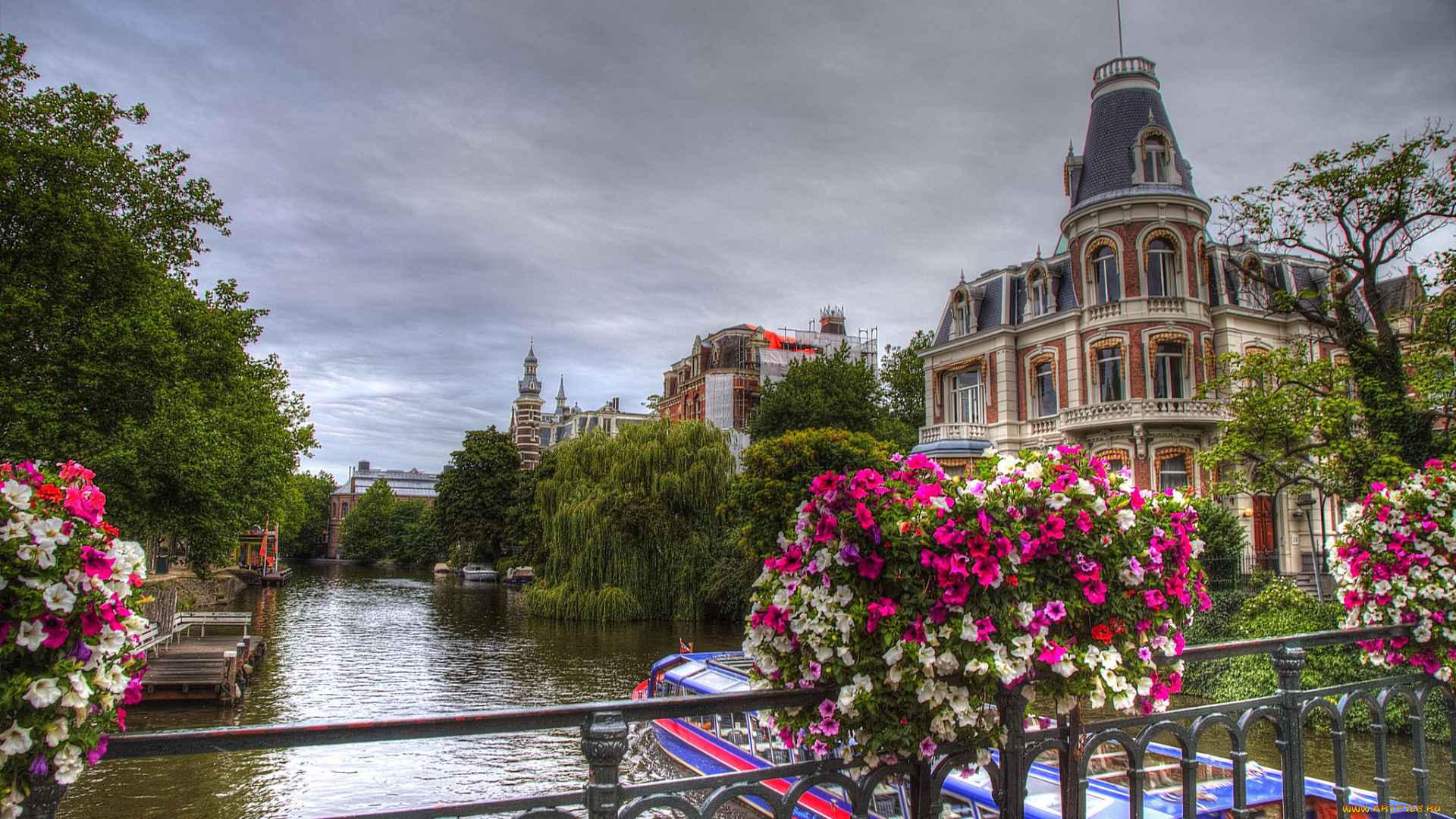 amsterdam, города, амстердам, , нидерланды, дома, канал