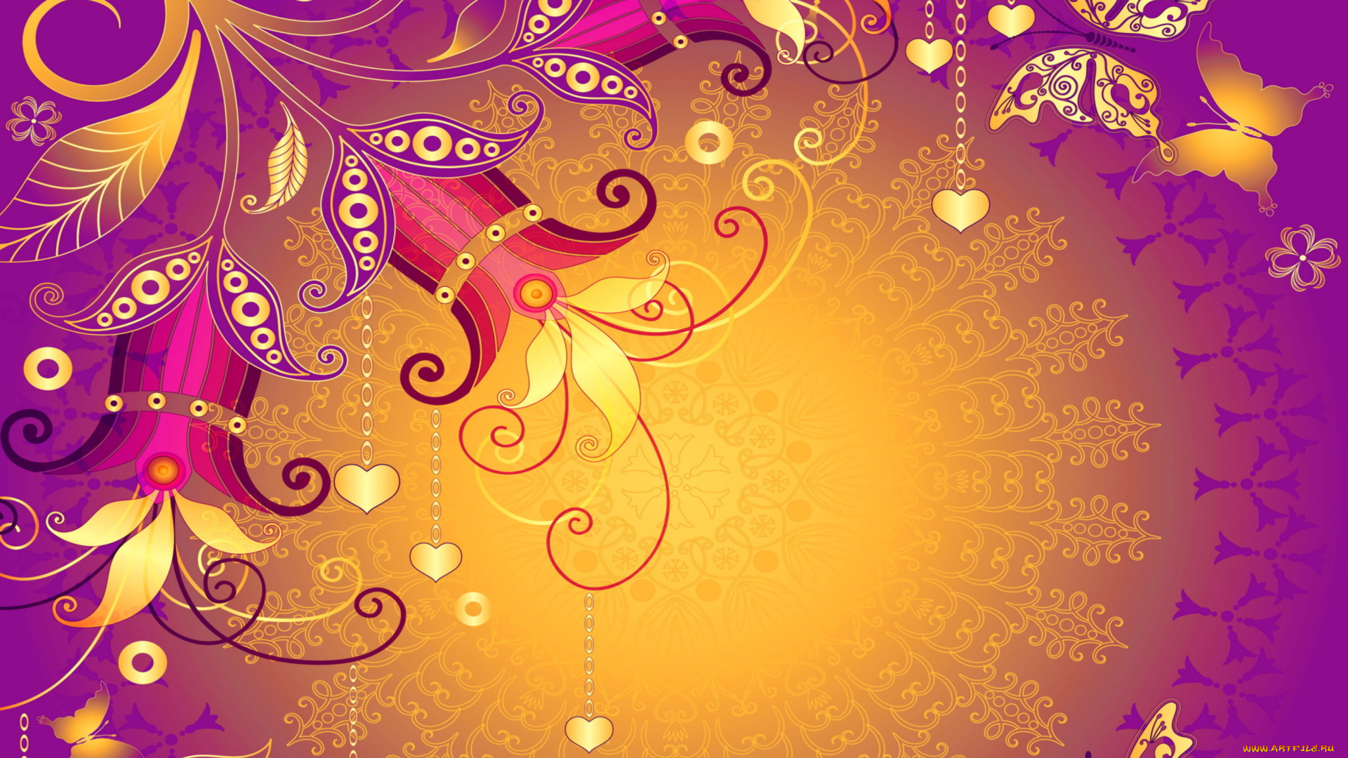 векторная, графика, цветы, , flowers, бабочки, фон, цветы