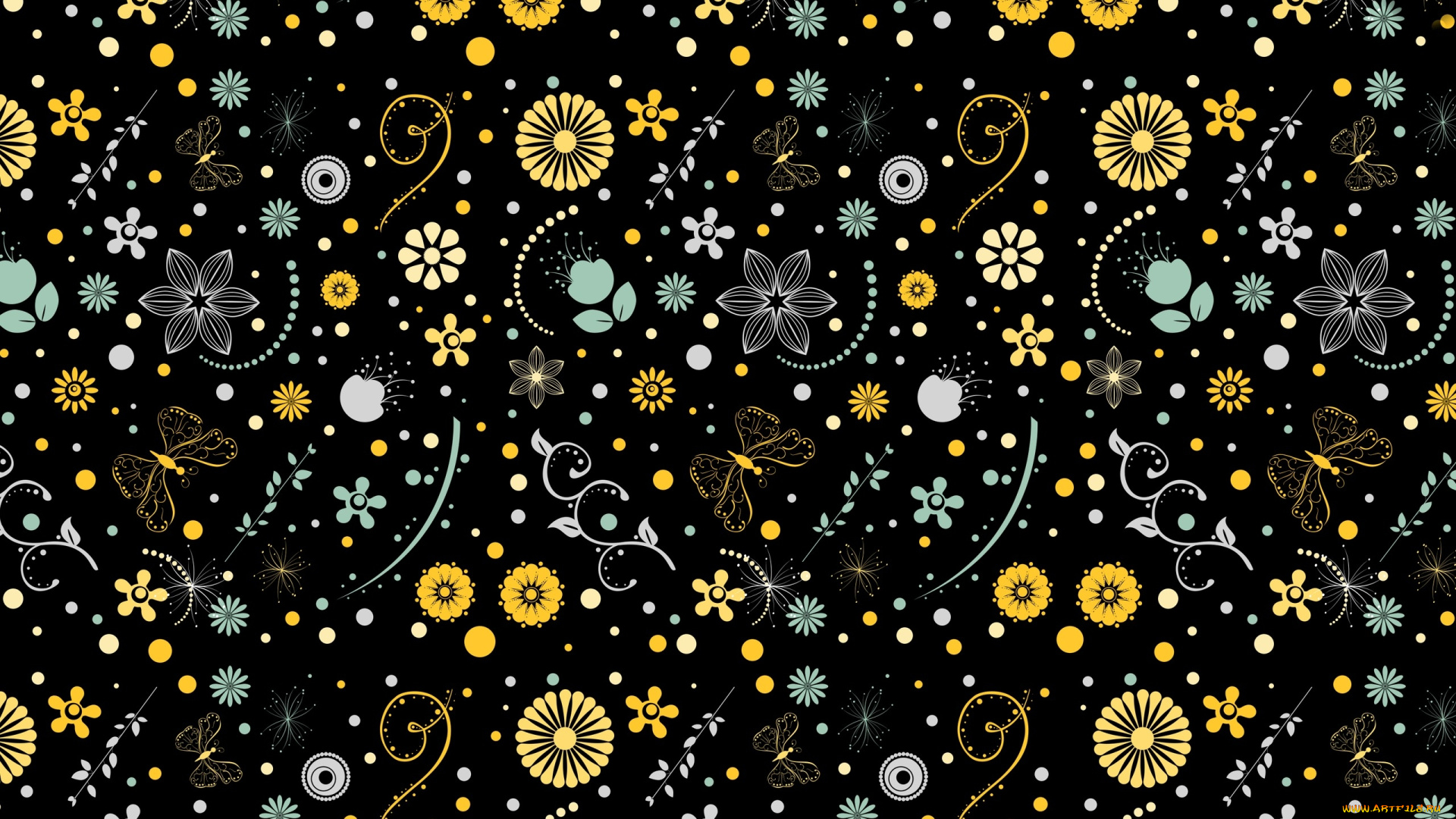 векторная, графика, цветы, , flowers, фон, цветы, лепестки