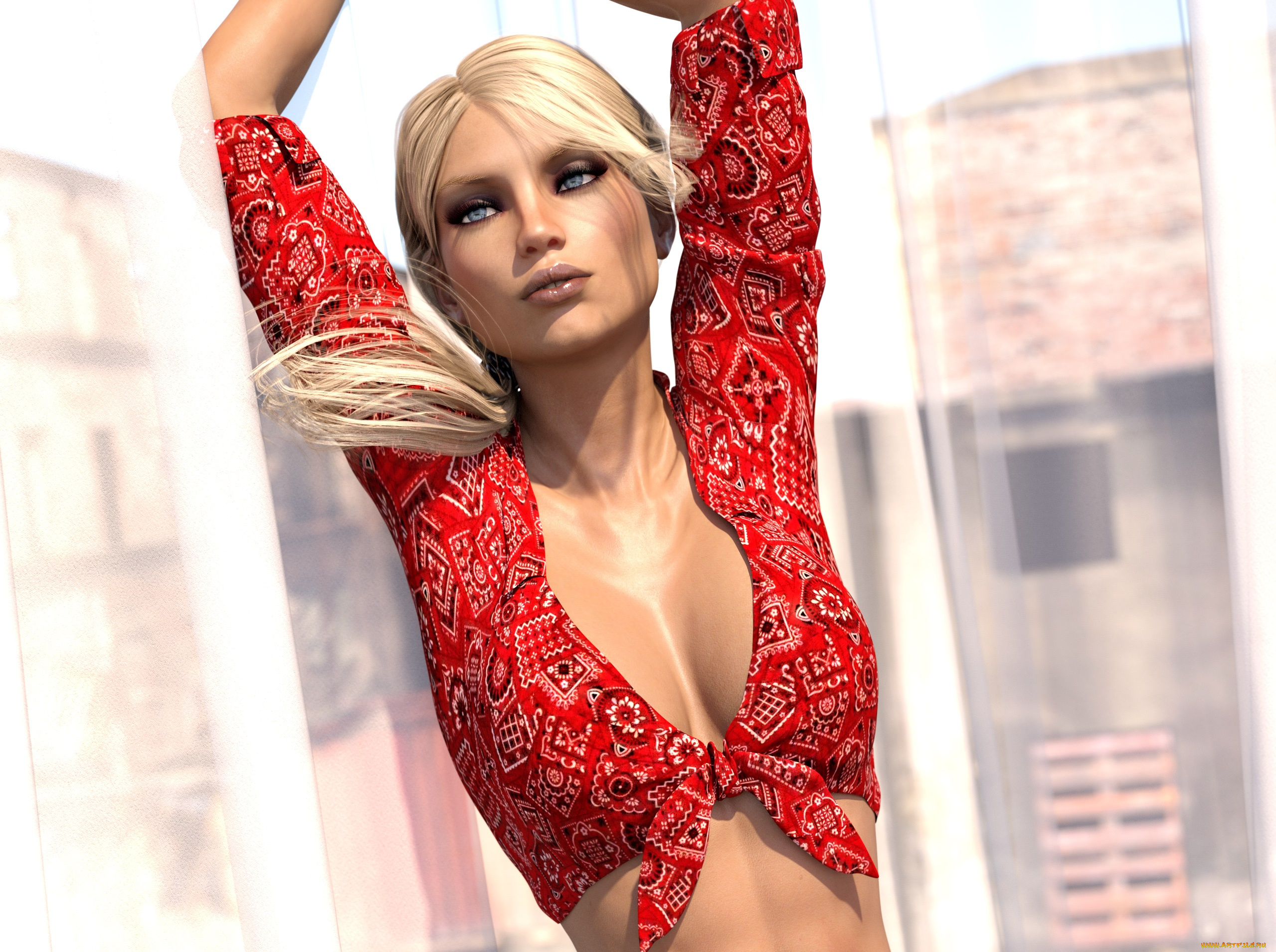 3д, графика, люди, , people, девушка, взгляд, фон